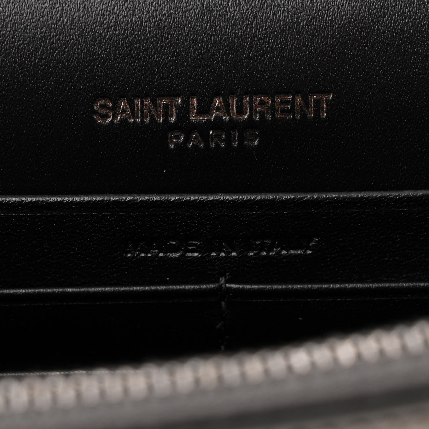 SAINT LAURENT カトウォレット SAINT LAURENT Metallic Smooth Calfskin Classic Monogram Kate