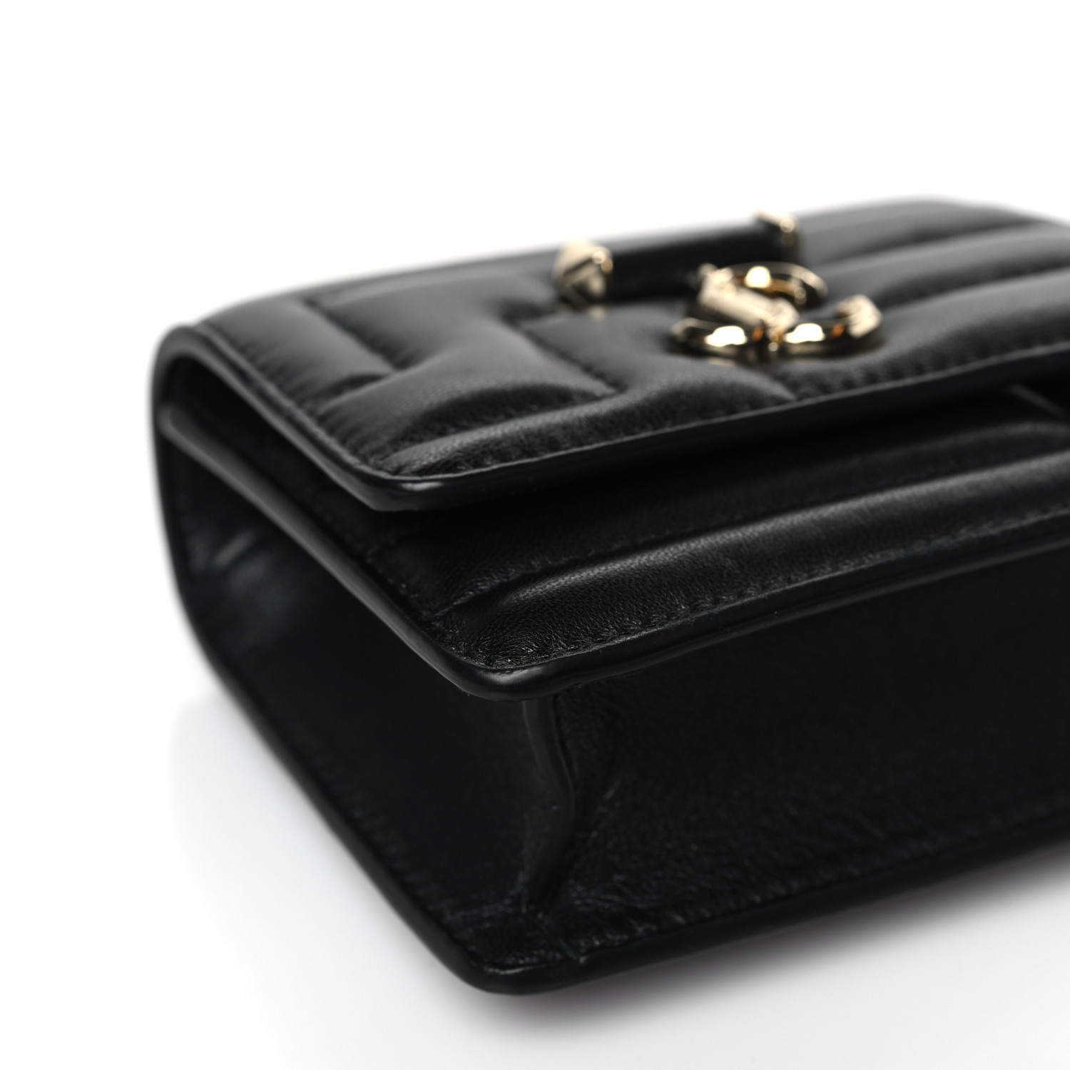 JIMMY CHOO Nappa Quilted Varenne Micro Avenue Quad Black