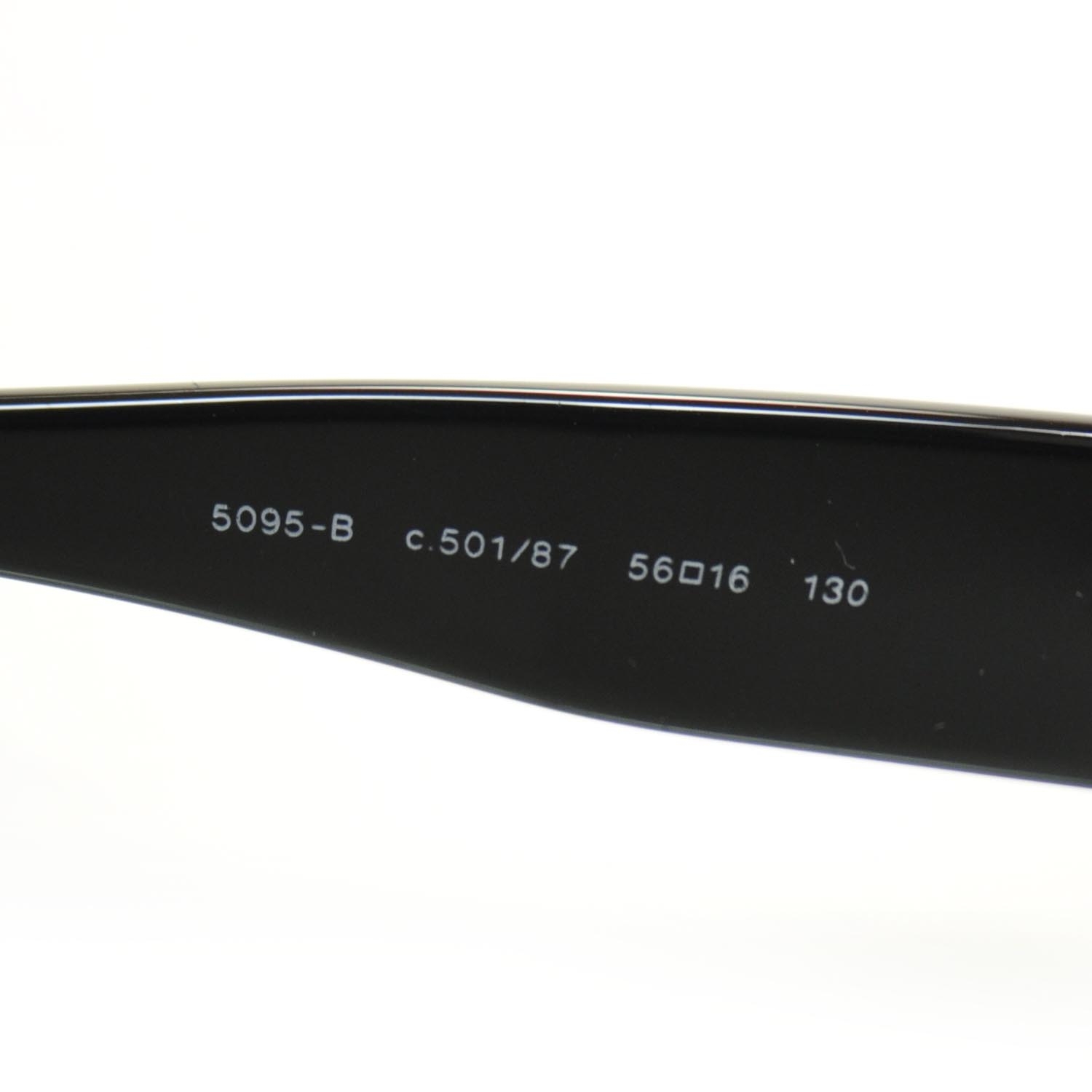 CHANEL Crystal CC Logo Sunglasses 5095 B Black 25806