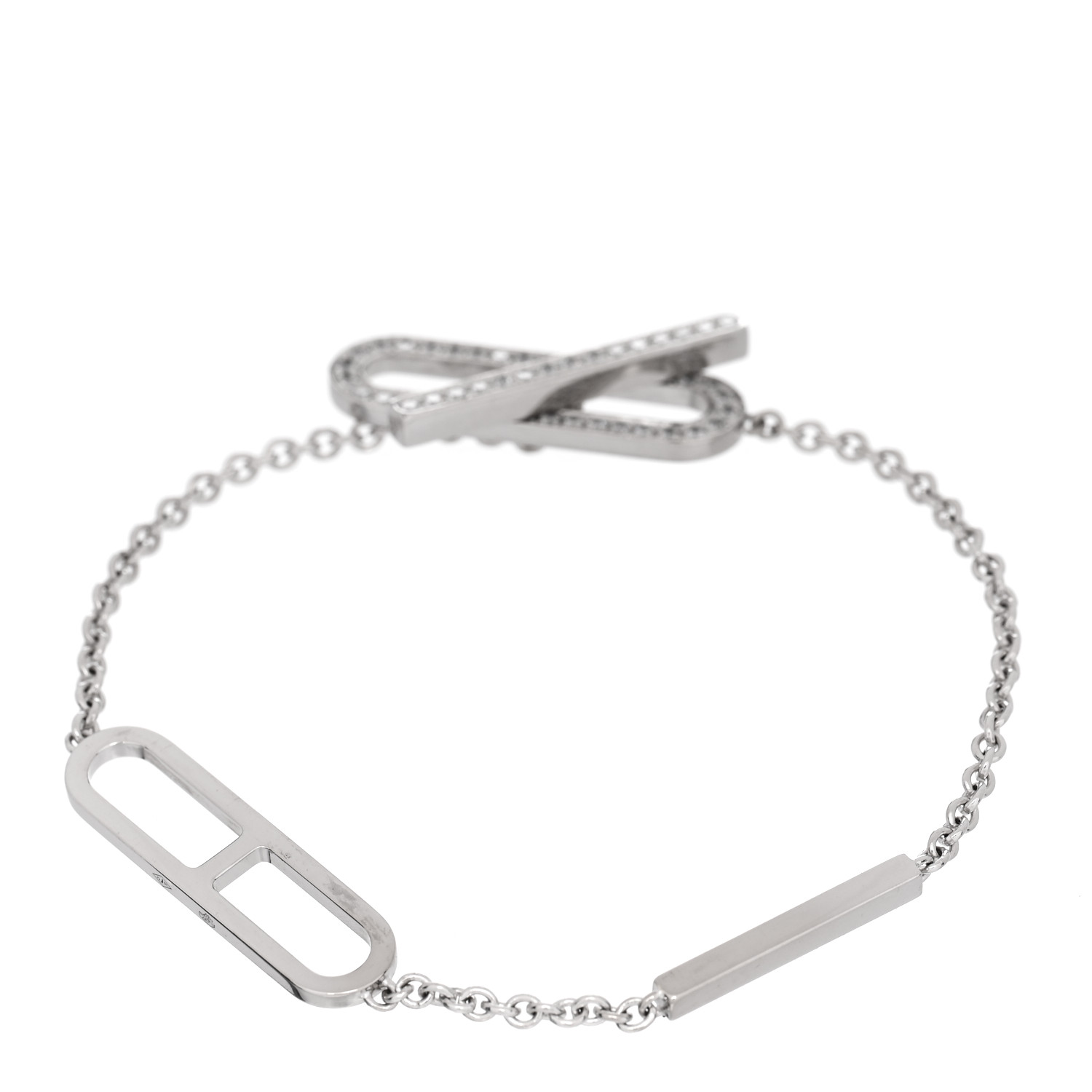 アクセサリー Hermes White Bracelet Authentic White Hermes Clic H Bracelet in White/Blanc with
