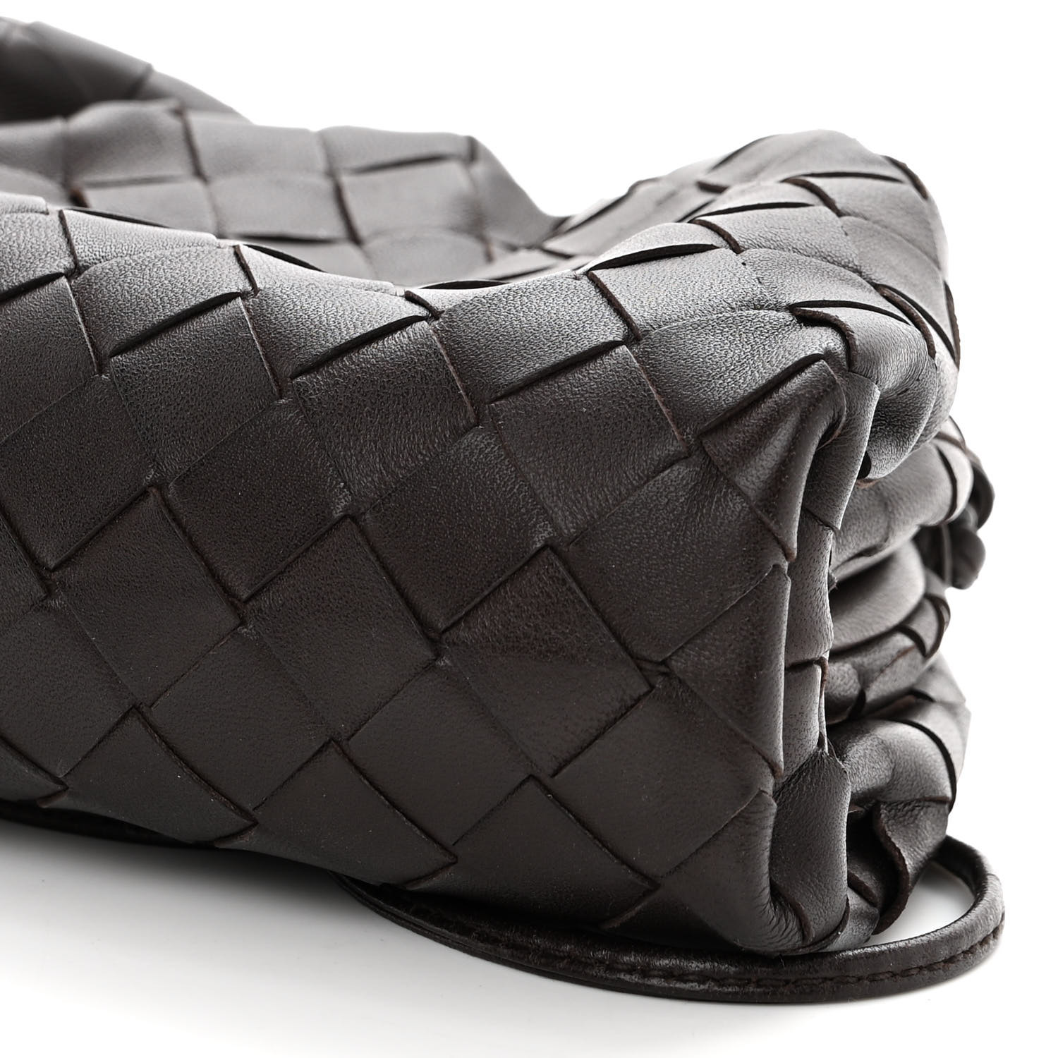 【BOTTEGA VENETA】Intreccio Nappa Calf Strap Pouch Fondant Explore a Bottega Veneta Brown 