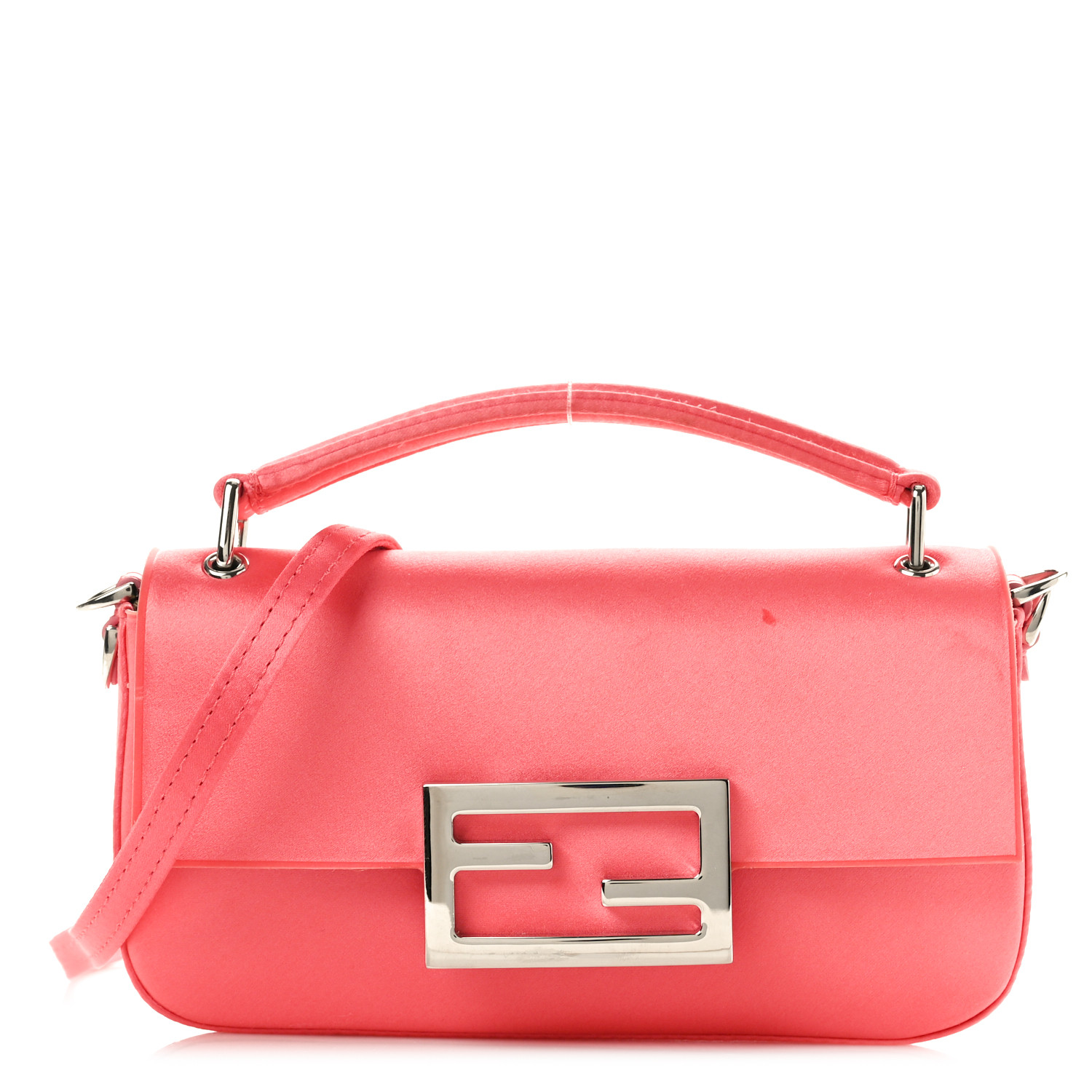 ☆FENDI☆ BAGUETTE カード&コインケース PINK DALIA♪ FENDI Silk Satin Phone Baguette Pink Dalia 1596762