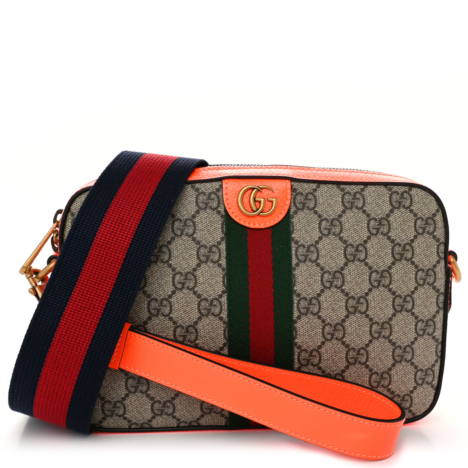 GUCCI GG Supreme Monogram Textured Dollar Calfskin Web