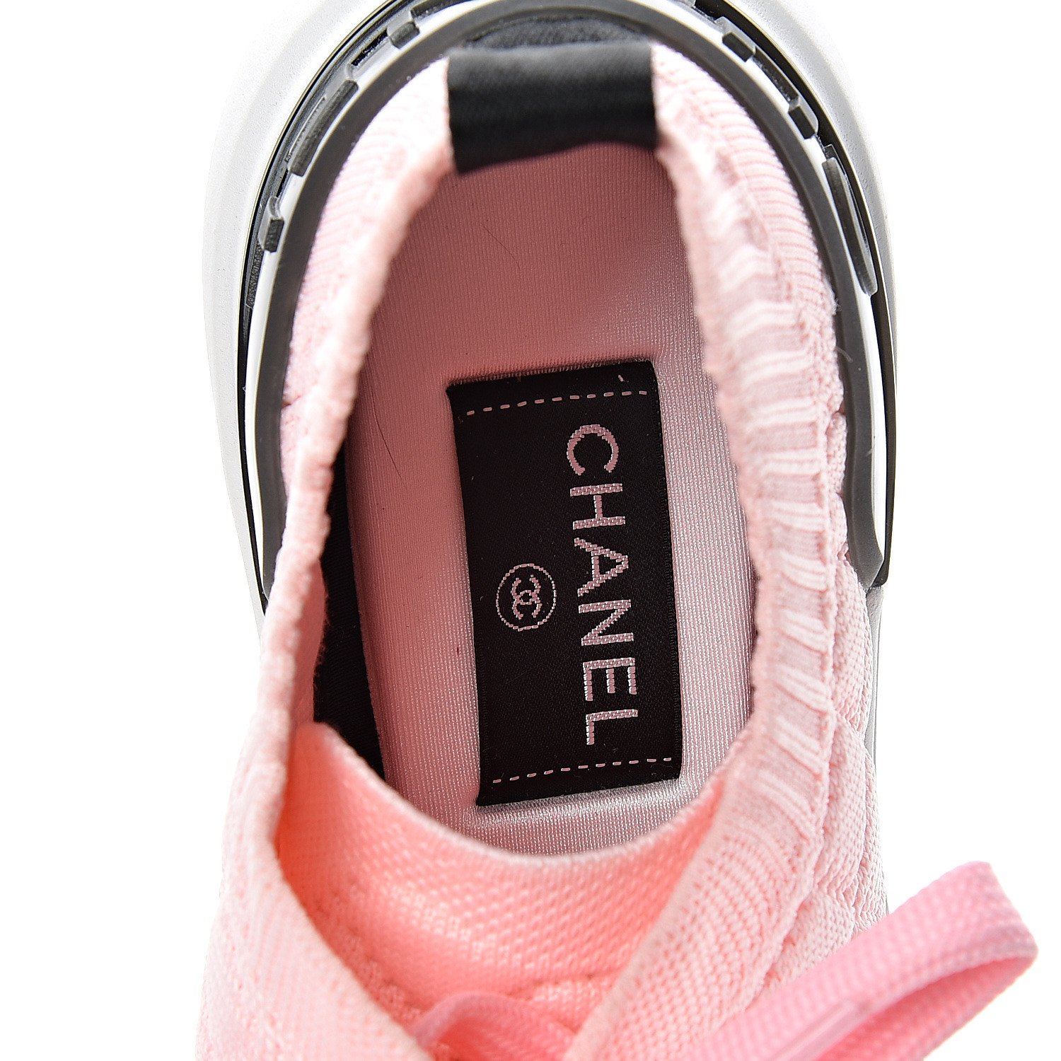 CHANEL Mixed Fibers Quilted Womens CC Sneakers 39 Pink