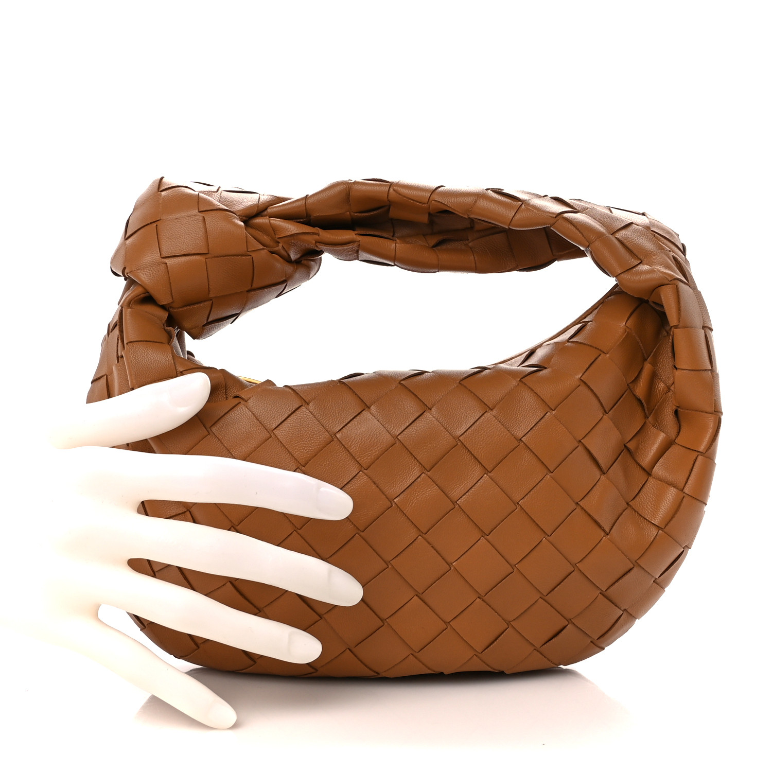 ハンドバッグ Bottega Veneta Jodie Mini Handbag In Intrecciato Nappa BOTTEGA VENETA Nappa Intrecciato Mini Jodie Caramel 1454174