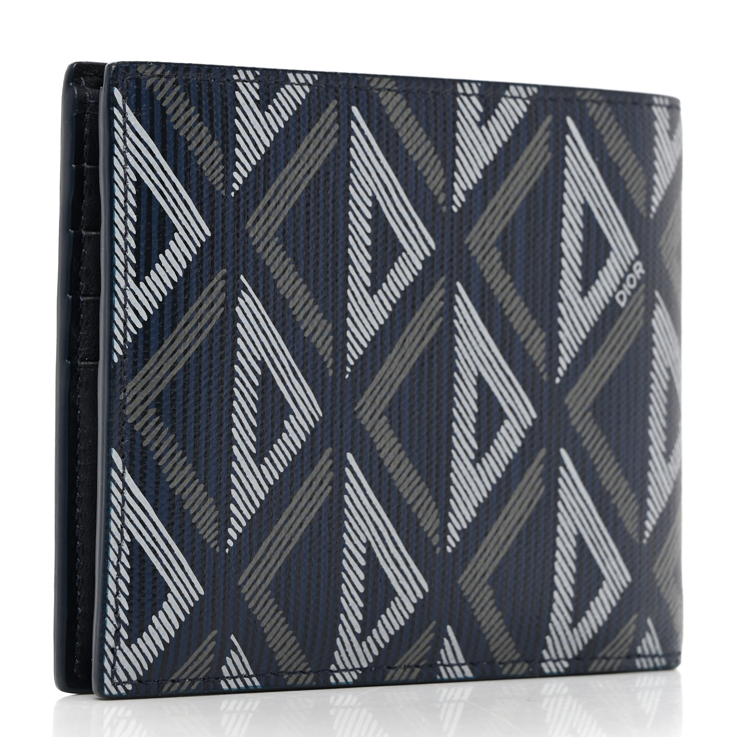 【無料郵送/関税込/正規品】 Dior CD Diamond Canvas Wallet Bla 2ESBH069DCO_H43E CD DIAMOND Canvas Mens Bifold Wallet Black