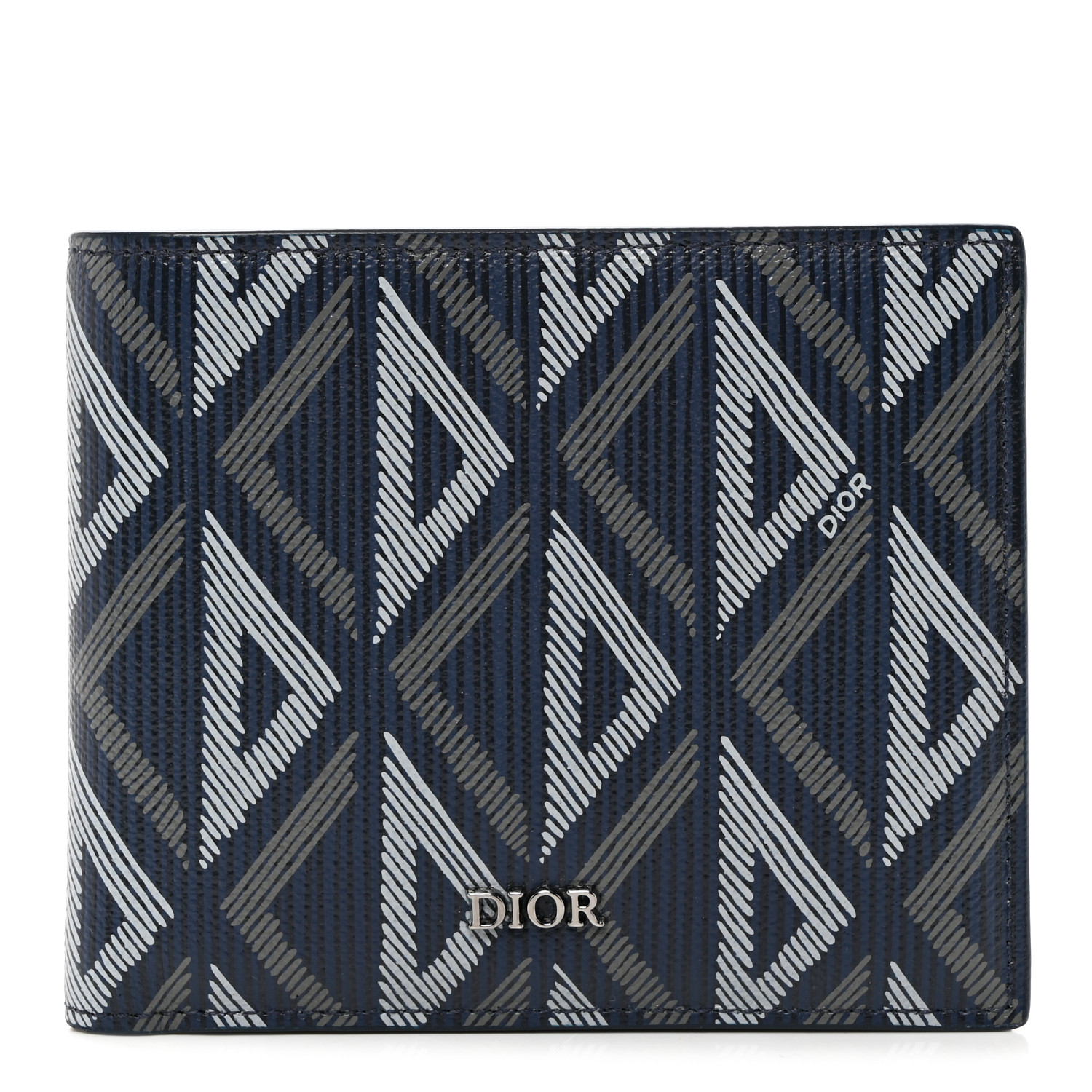 Christian Dior / CDアイコンバイフォールドウォレット ネイビー e2d803f360290ec2f5a5329387b4c6