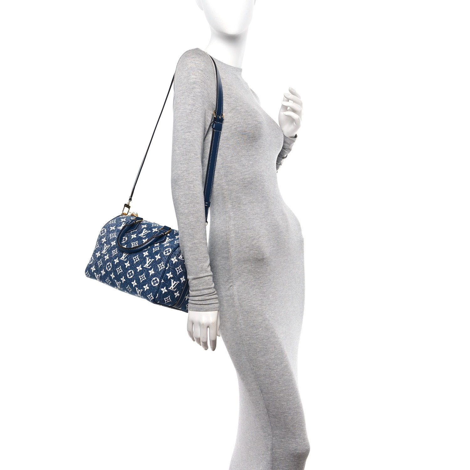 ルイヴィトン LOUIS VUITTON Monogram Jacquard Denim Speedy Bandouliere 25