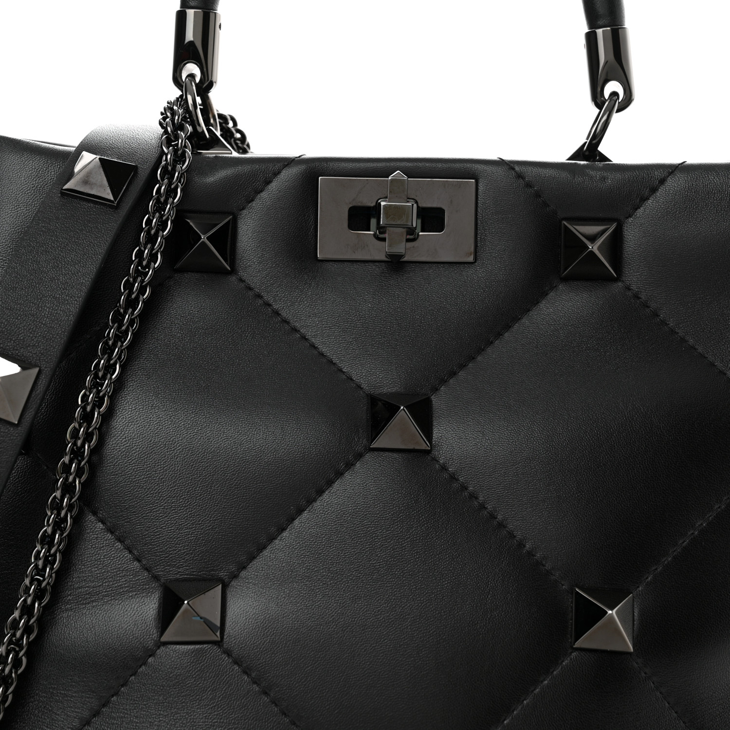 VALENTINO GARAVANI Nappa Monochrome Roman Stud The Handle