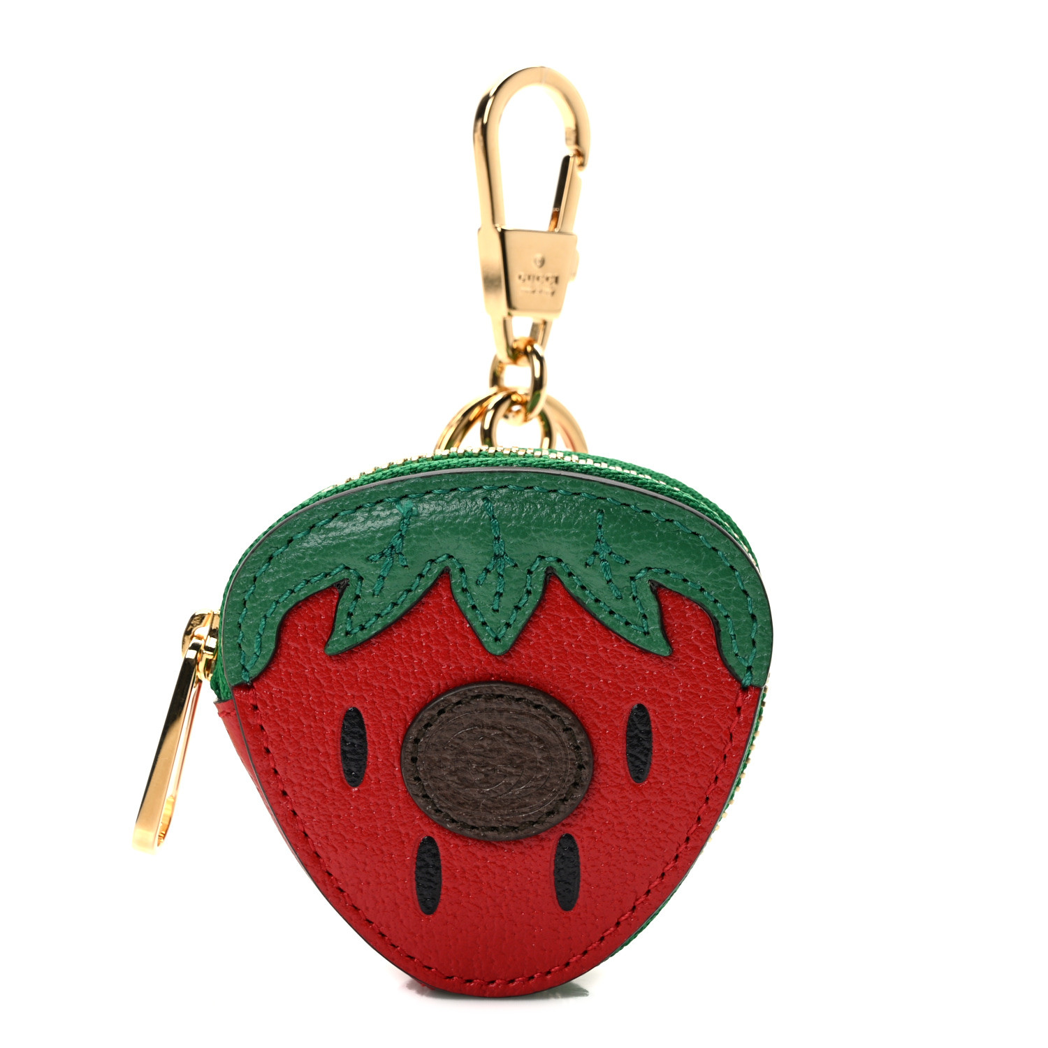 GUCCI Textured Dollar Calfskin Retro Interlocking G Fruttini