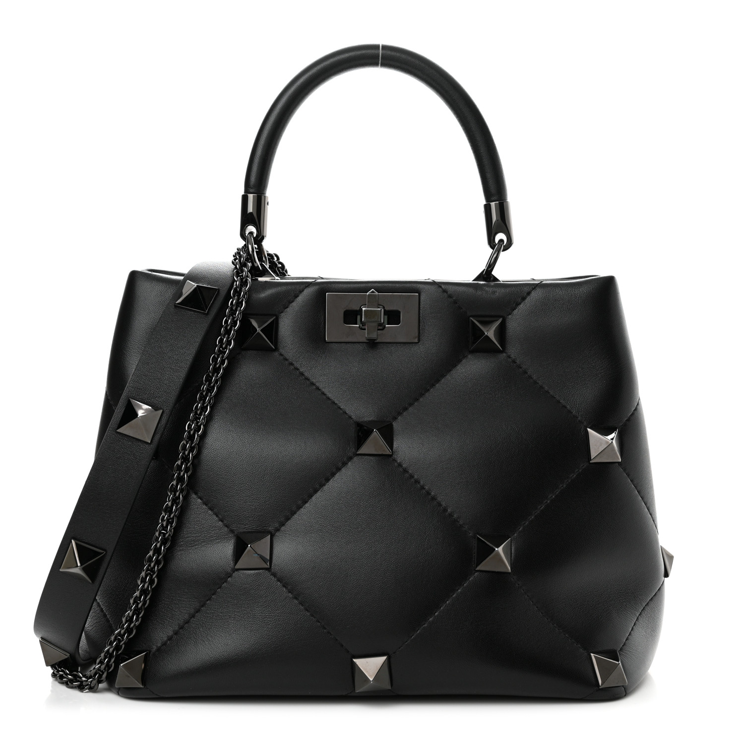 VALENTINO GARAVANI Nappa Monochrome Roman Stud The Handle