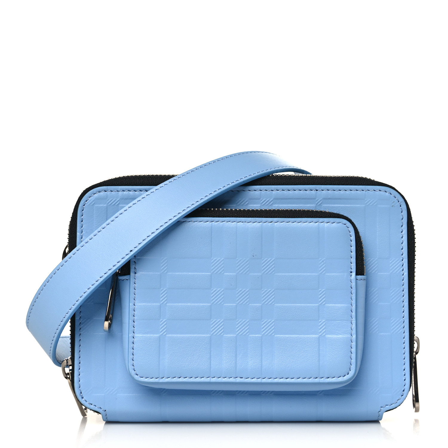 激安正規  Embossed Calfskin BURBERRY Check Cornflower Crossbody Jake バッグ