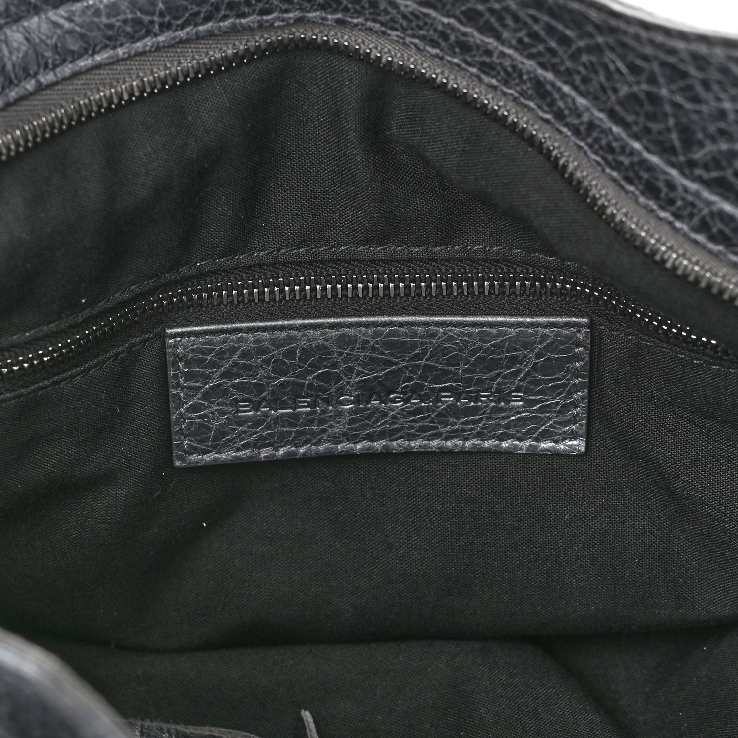 BALENCIAGA Metallic Agneau Classic Hardware Argent Fonce