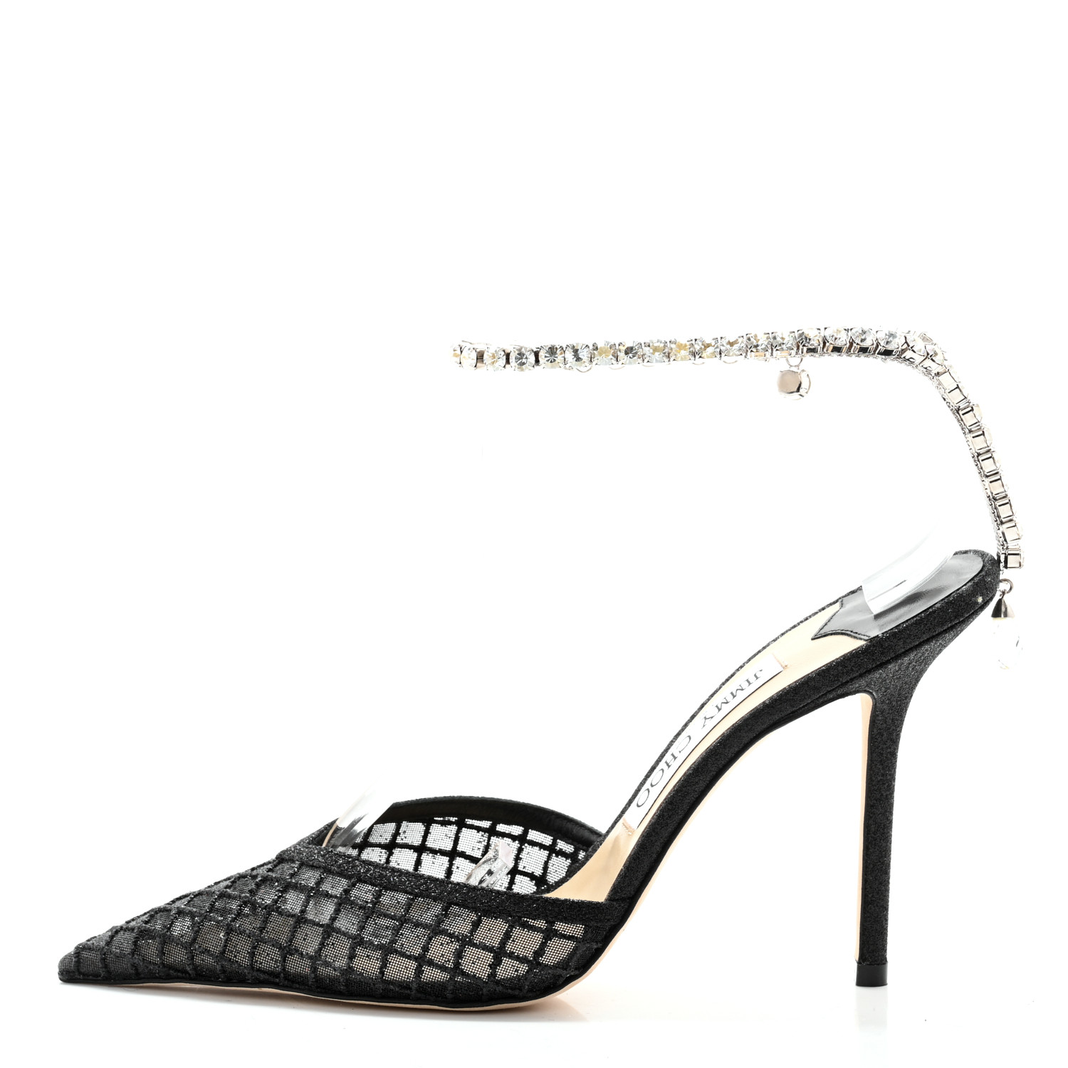 靴 Saeda 100mm Jimmy Choo Saeda 100mm crystal-strap Sandals | White