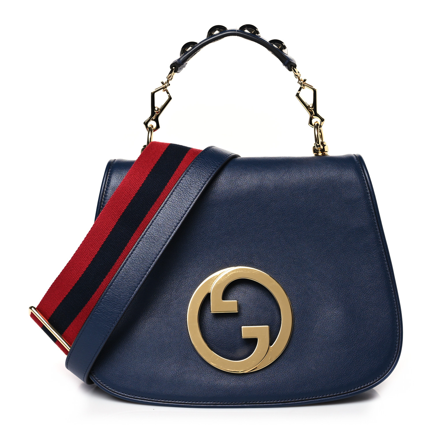 ハンドバッグ Gucci Gucci Blondie' medium handbag Gucci Blondie medium top handle bag in light blue leather
