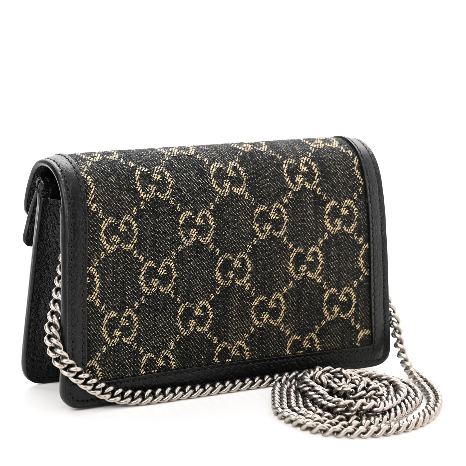 ショルダーバッグ GUCCI SMALL BAG IN GREY/BLACK GG FABRIC GUCCI Jacquard Black Denim GG Monogram Super Mini Dionysus
