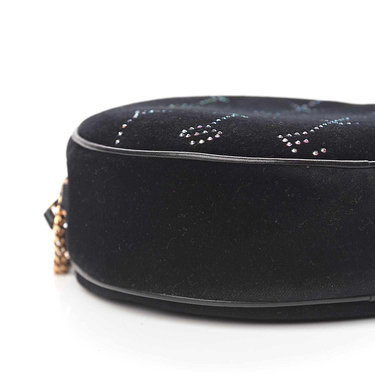 ｽﾃﾗﾏｯｶｰﾄﾆｰ Mini Round Bag Monogram Monogram Velvet Crystal STELLA MCCARTNEY Velvet Crystal Monogram Mini Round