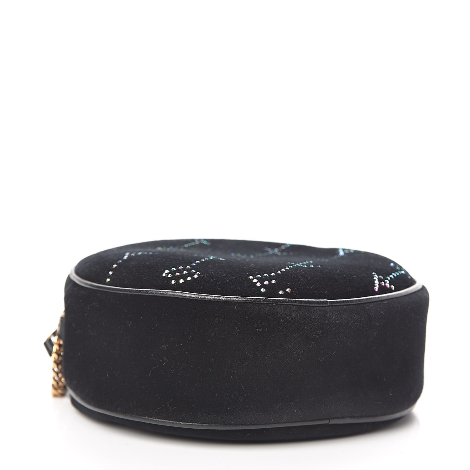 ｽﾃﾗﾏｯｶｰﾄﾆｰ Mini Round Bag Monogram Monogram Velvet Crystal STELLA MCCARTNEY Velvet Crystal Monogram Mini Round
