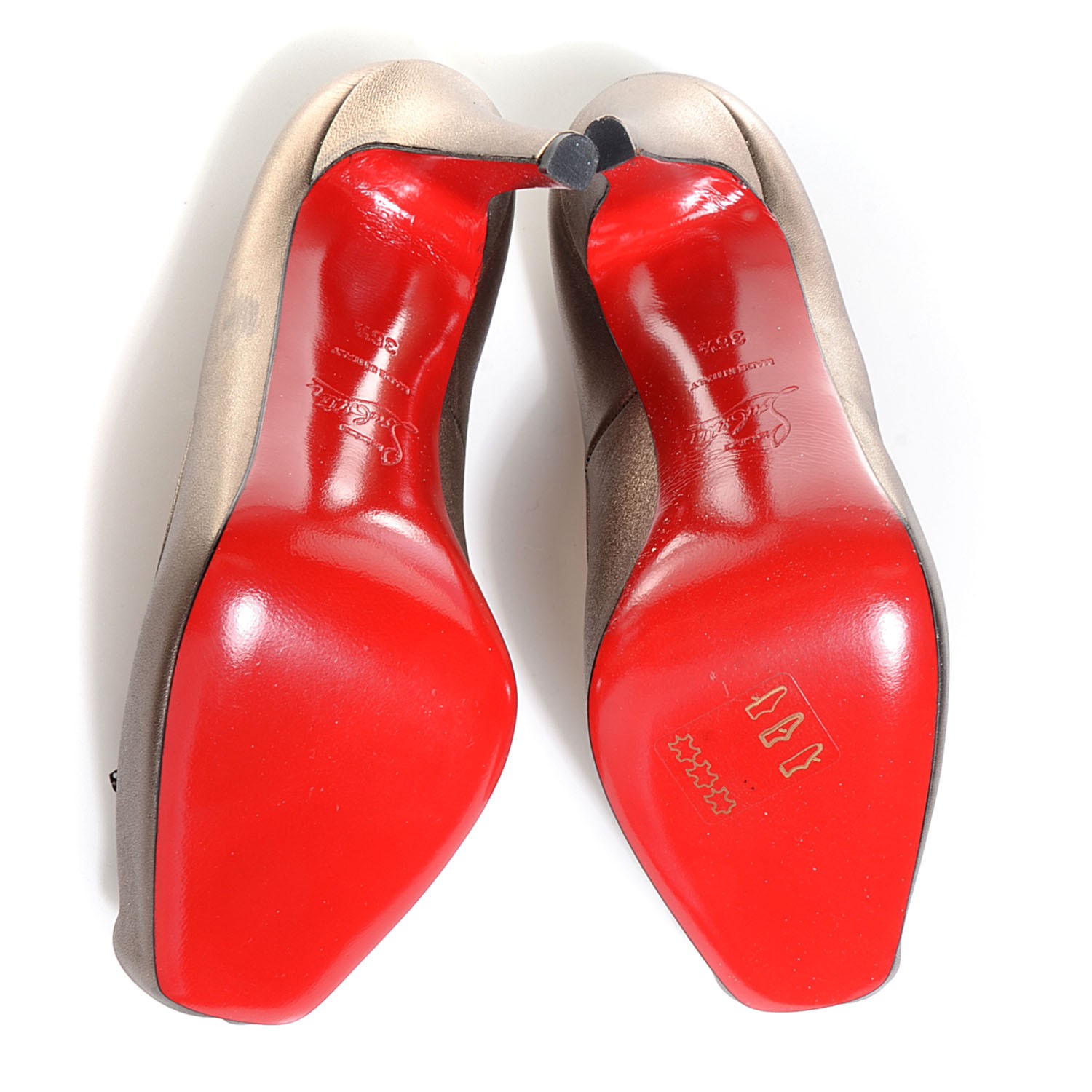 CHRISTIAN LOUBOUTIN Nappa Lolo 69 120 Pumps Pewter 36.5
