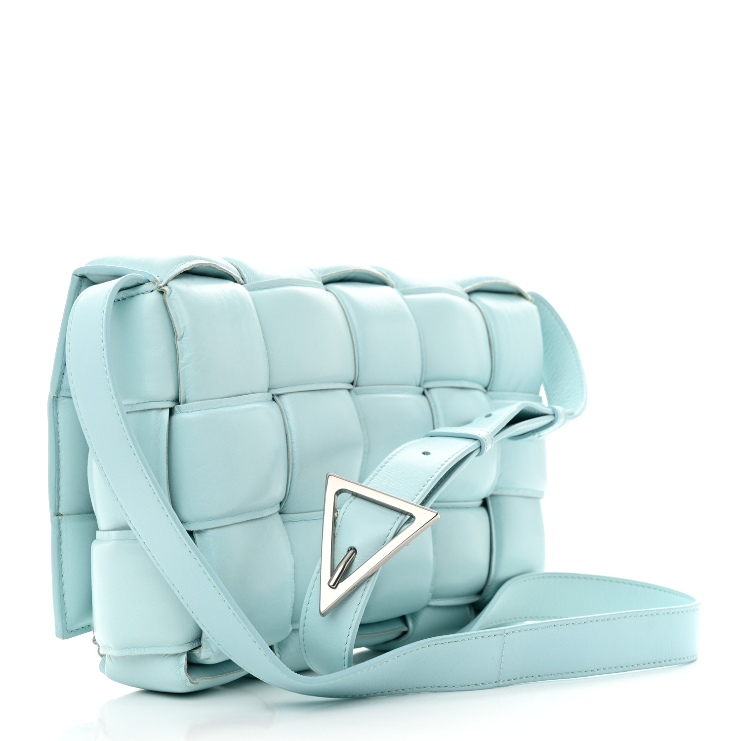 【Bottega Veneta】 Padded Cassette Bag Topazio BOTTEGA VENETA Paper Calfskin Maxi Intreccio Padded Cassette