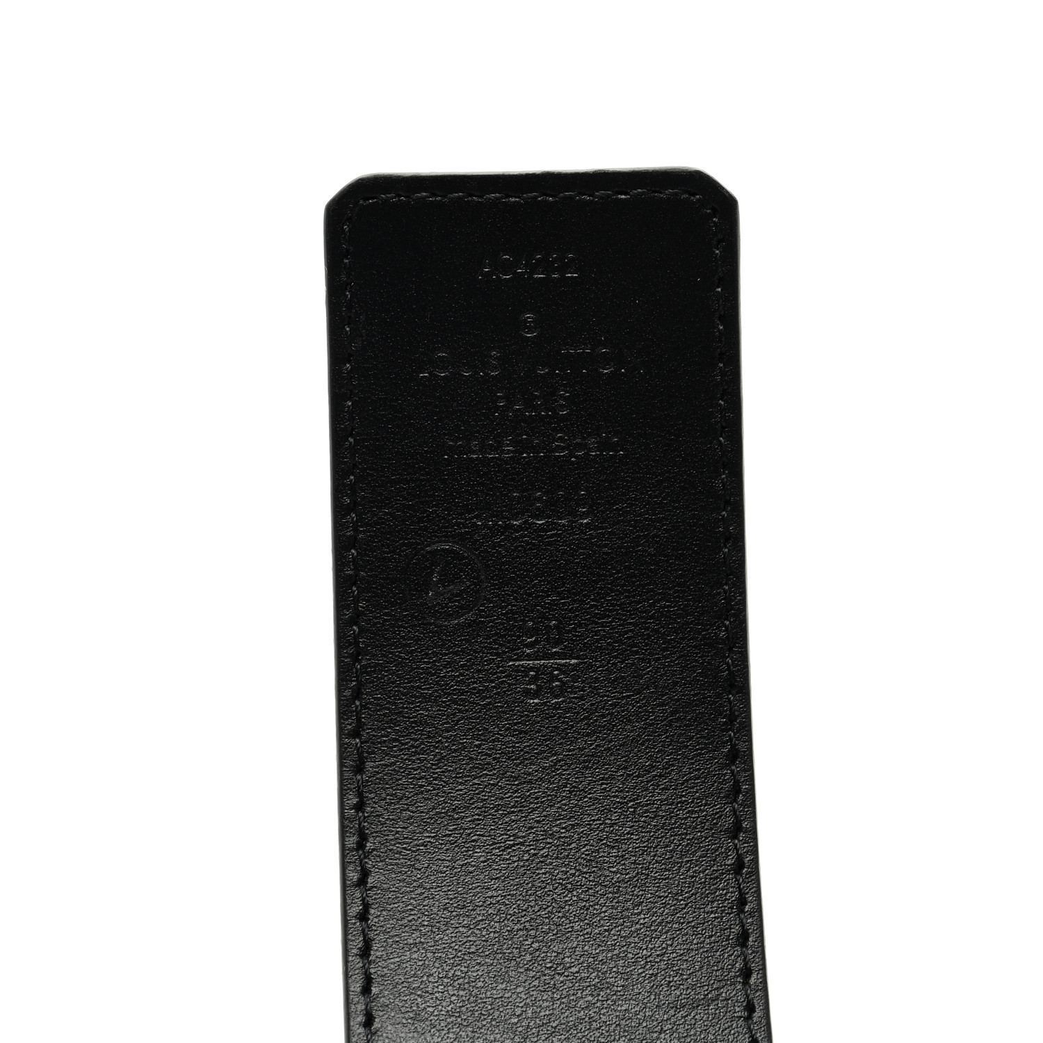 LOUIS VUITTON ブラック マフラー本日発送 LOUIS VUITTON Monogram Eclipse 40mm LV Optic Belt 90 36
