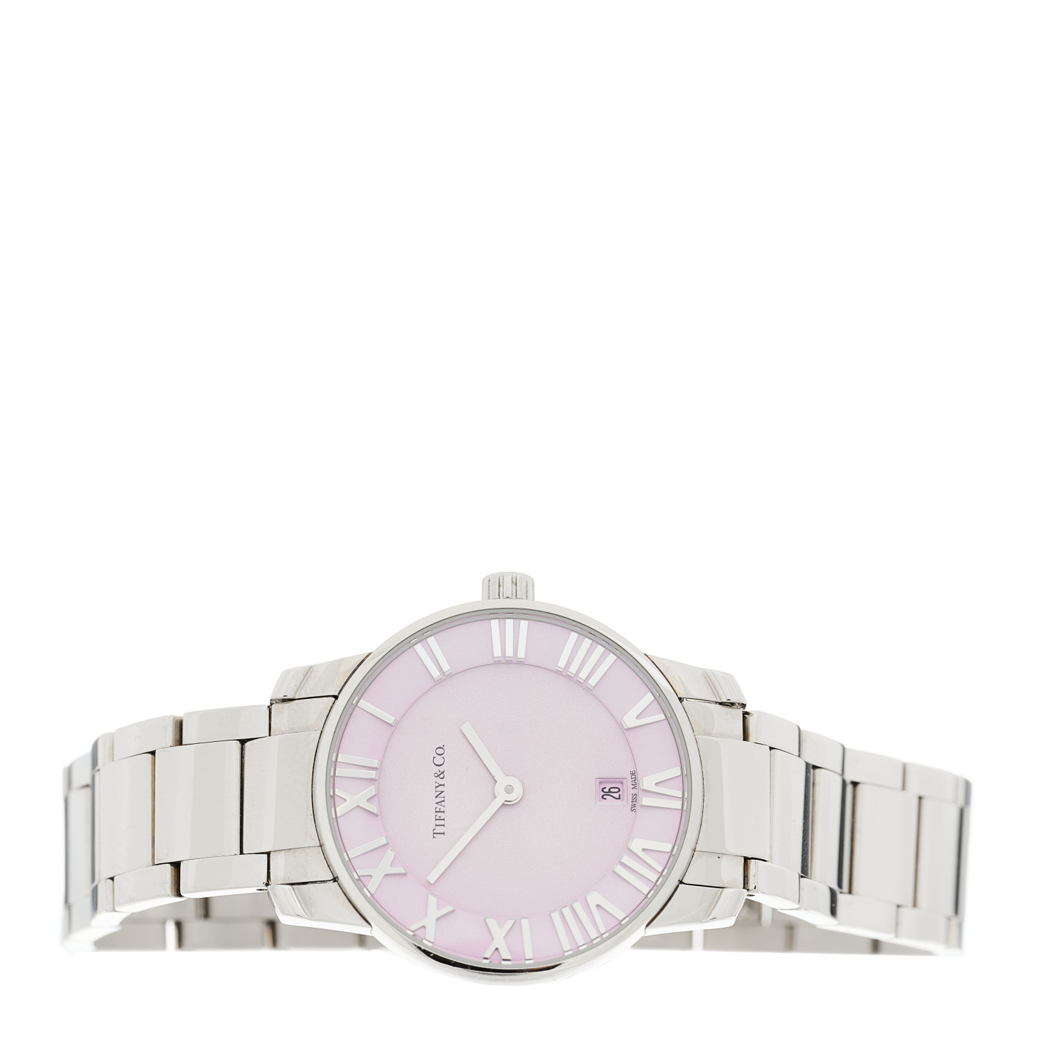 TIFFANY Stainless Steel 29mm Atlas 2-Hand Quartz Watch Mauve