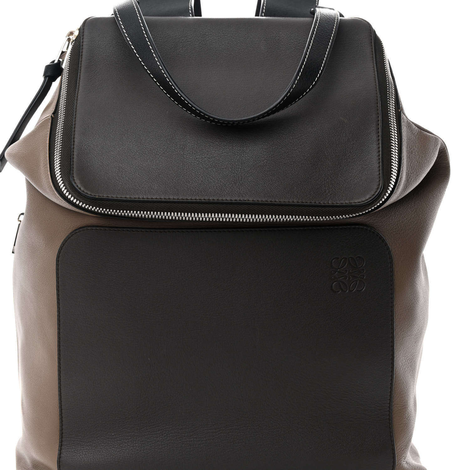 LOEWE　ロエベ　GOYA LOEWE Calfskin Goya Backpack Black Beige 1312541 | FASHIONPHILE