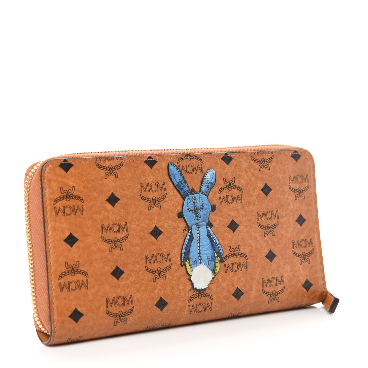[MCM]★Visetos Zipper Wallet Mini Zip Wallet in Visetos Original Cognac | MCM ®US