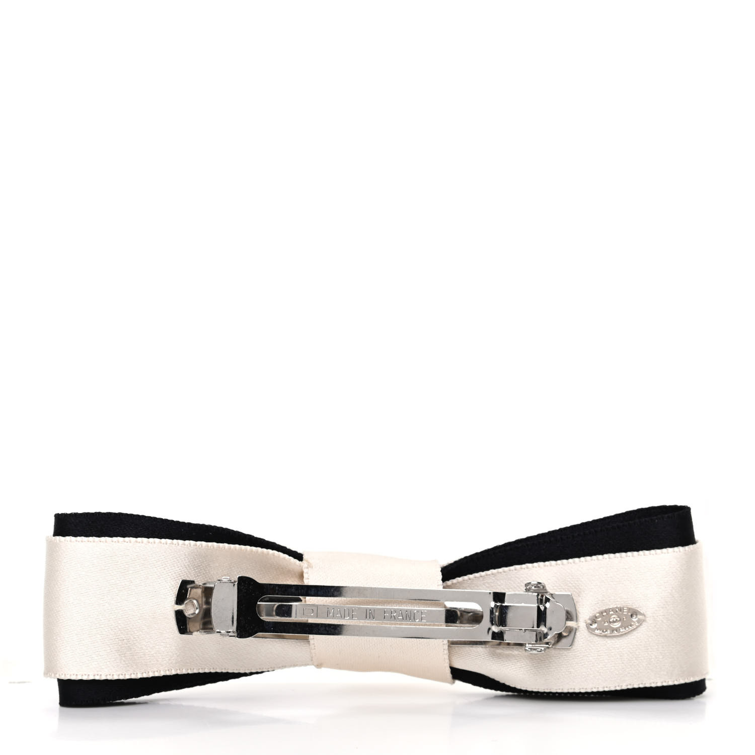 希少品★送料込♪【CHANEL】Hair Accessory & Black White CHANEL Silk Twill CC Scarf Hair Tie Black White 1375783