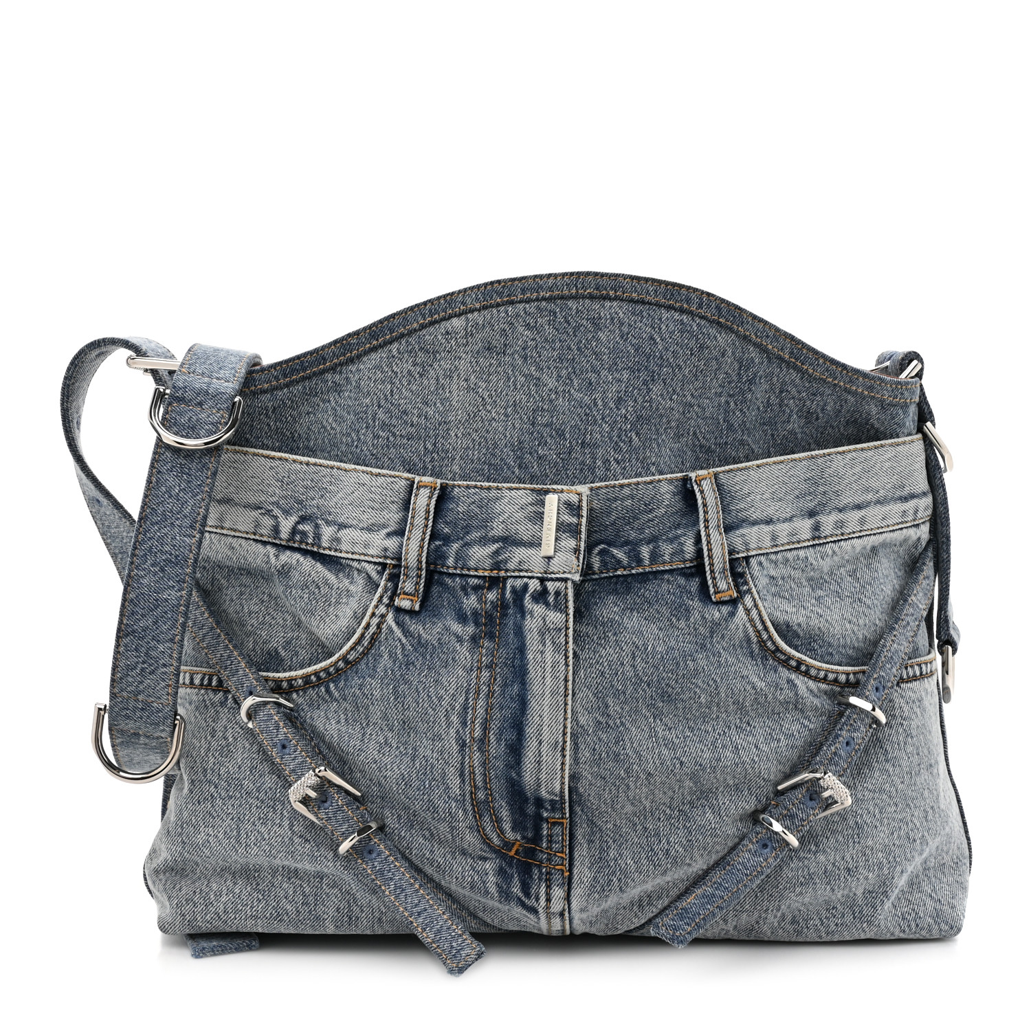 【関税&送料込】Givenchy Voyou Denim Low-Waist Jeans GIVENCHY Boyfriend Denim Medium Voyou Bag Medium Blue