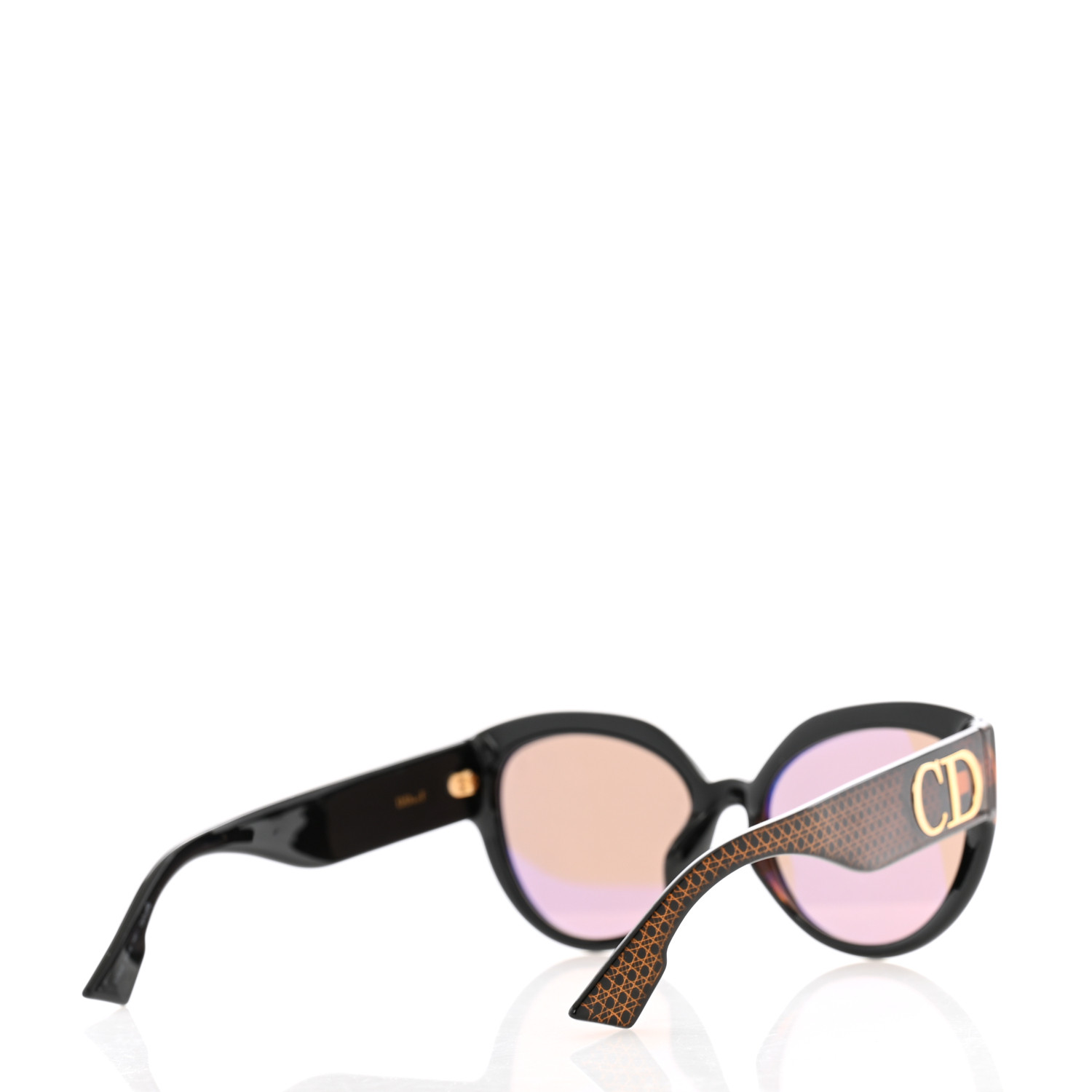 CHRISTIAN DIOR Acetate DDiorF Cat Eye Sunglasses Brown