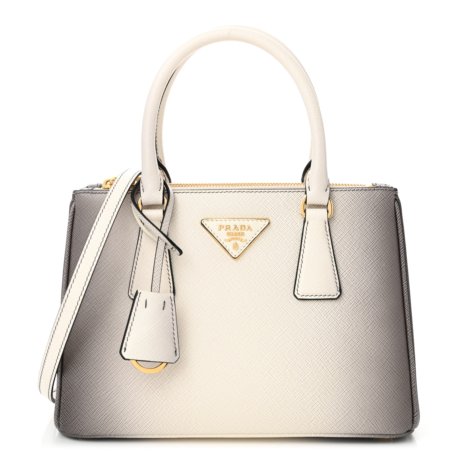 ハンドバッグ PRADA | Medium Prada Galleria ombre Saffiano leather bag Gradient Light Blue Medium Prada Galleria Ombré Saffiano