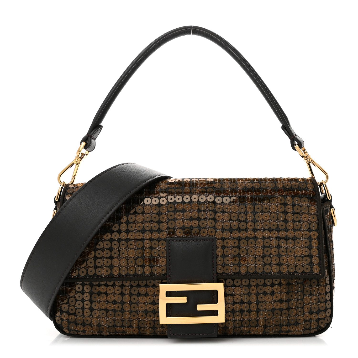 FENDIバケハ　yuu FENDI Fabric Jacquard Paillettes Vitello Seta FF 1974