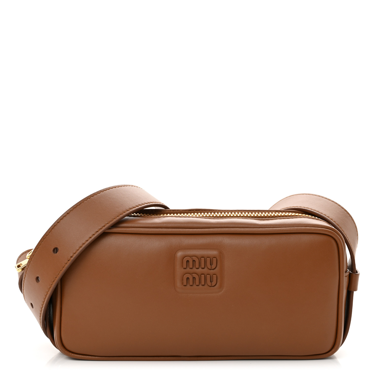 MIU MIU Soft Calf Softy Shoulder Bag Cognac 1650208