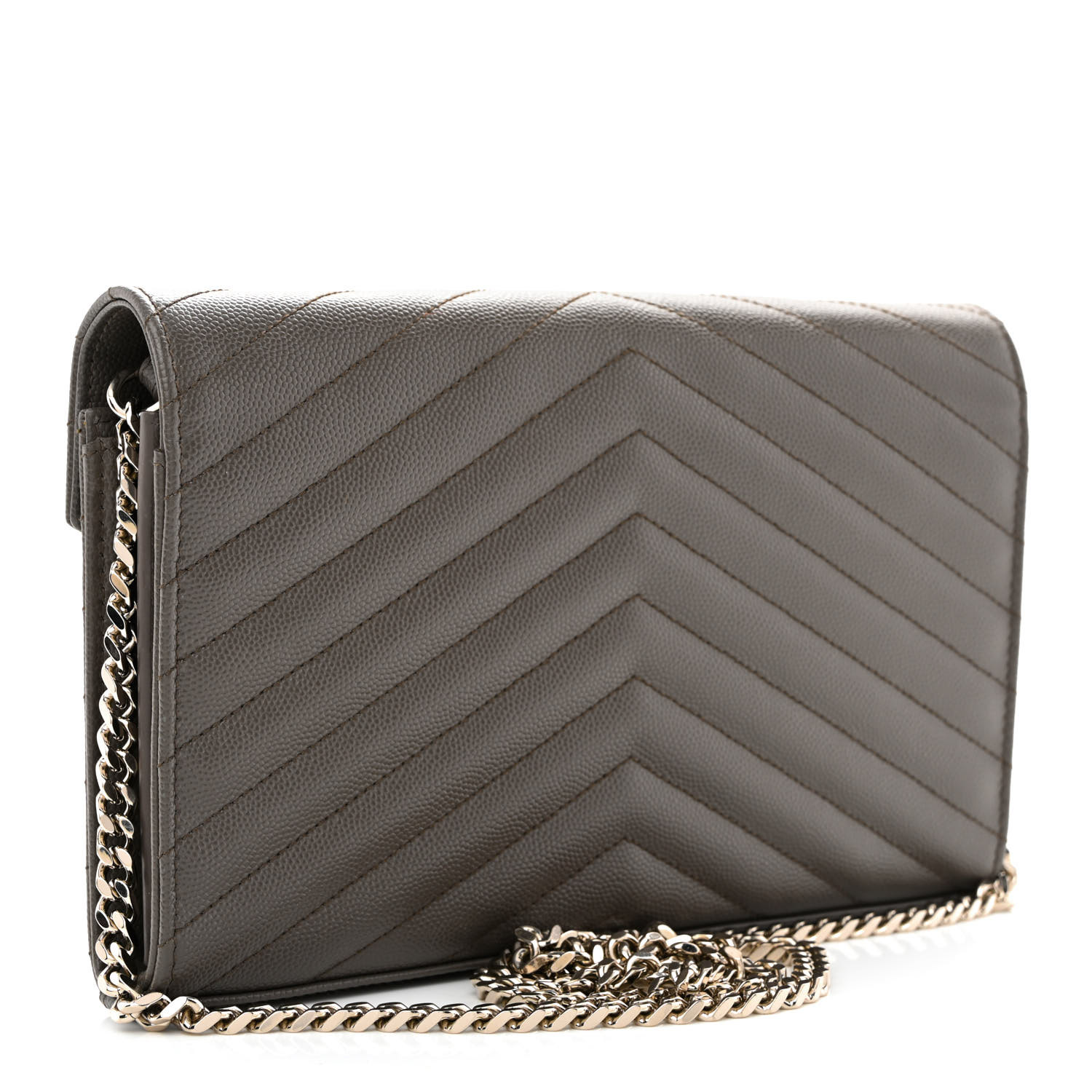 SAINT LAURENT Grain De Poudre Matelasse Chevron Monogram
