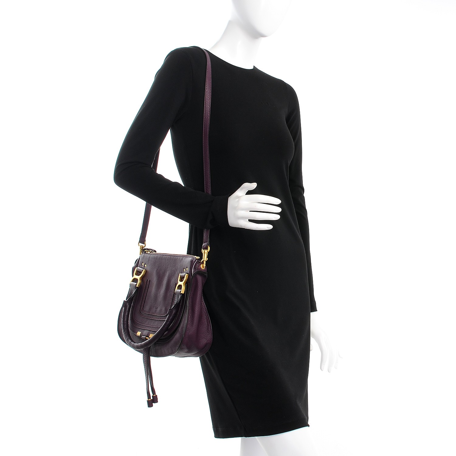 outlet【Chloe】Marcie☆Deep Violine Small ハンドバッグ Chloé グレインレザー製Marcieスモールバッグ | Chloé JP
