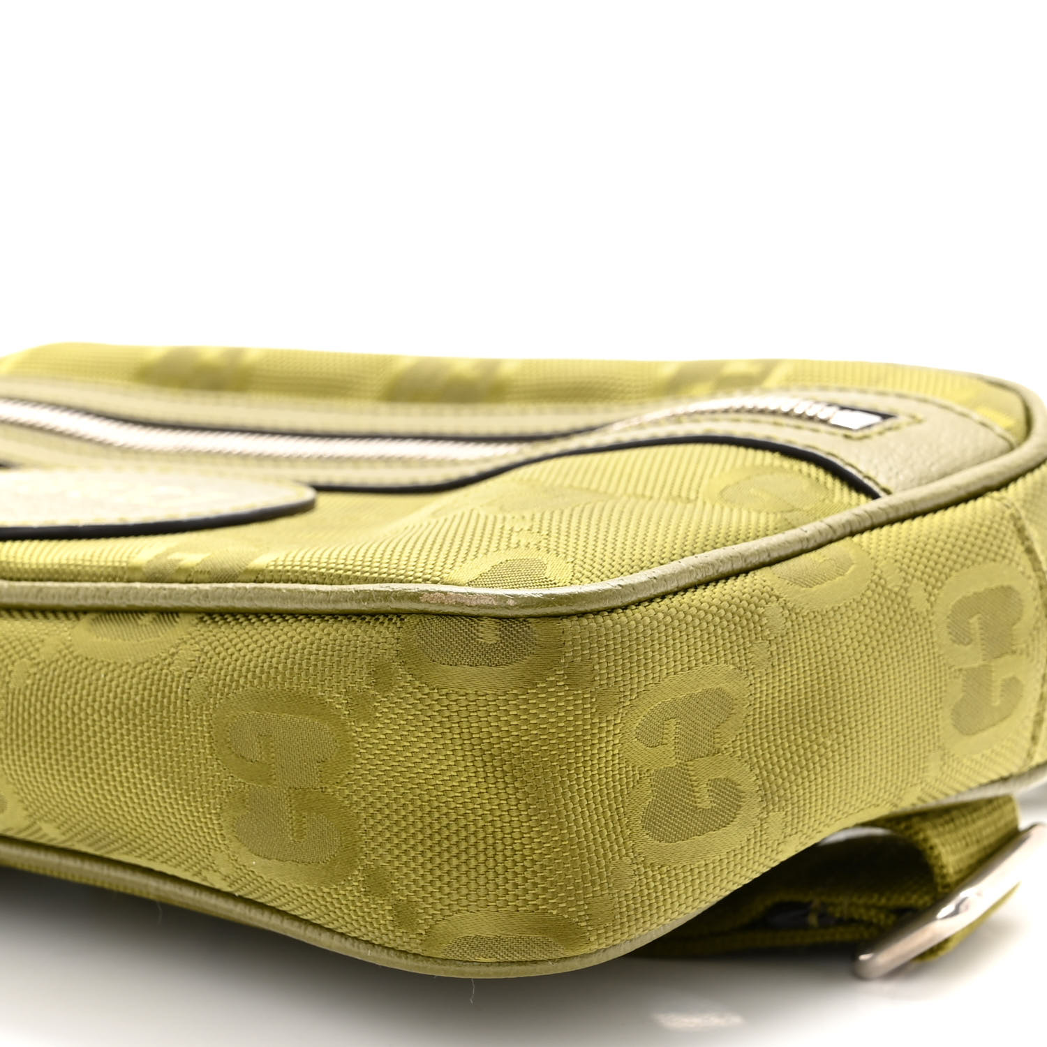 GUCCI Econyl Nylon Monogram Off The Grid Belt Bag Juniper