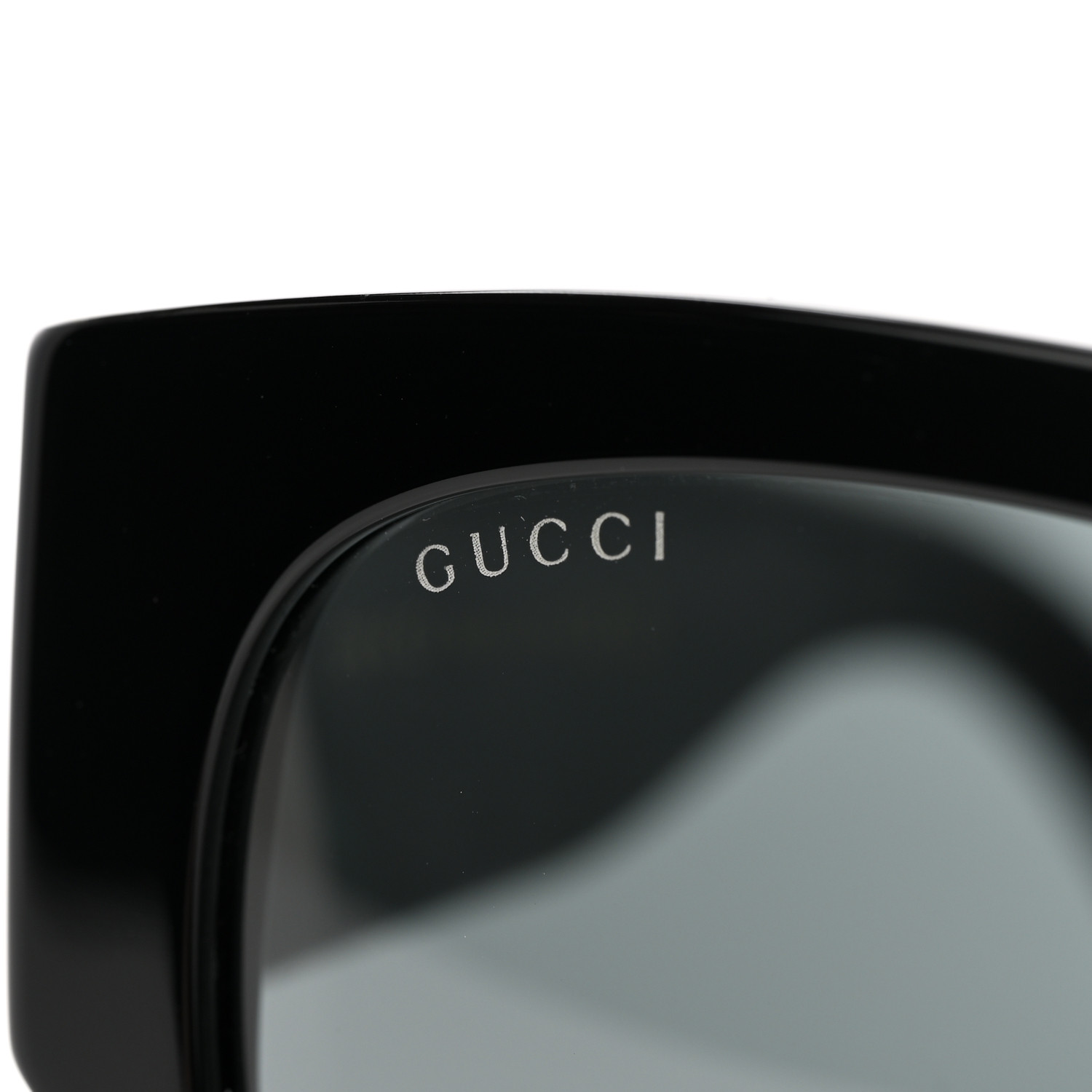 GUCCI Acetate Square Frame Sunglasses GG0142SAN Black