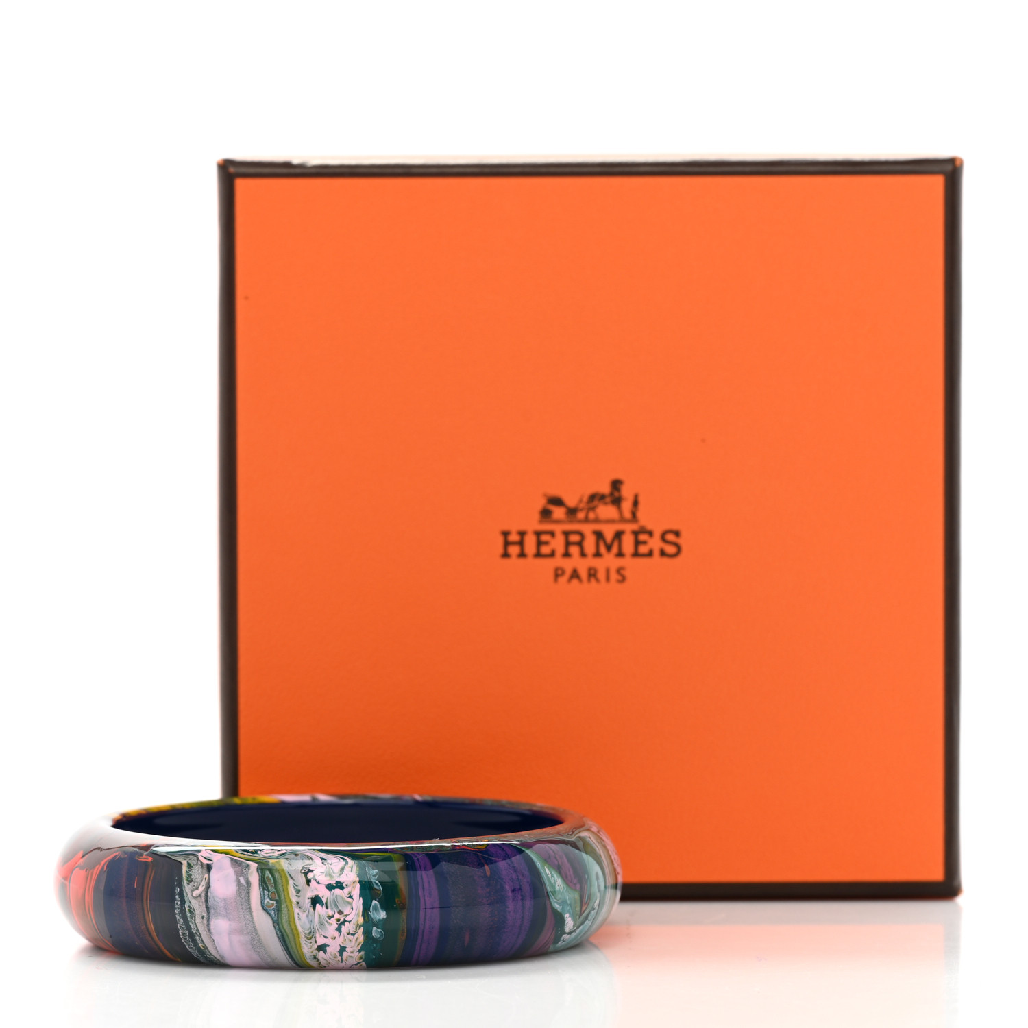 （HERMES）Marbling bracelet PM HERMES Lacquered Wood Marbling Bracelet T1 1283829