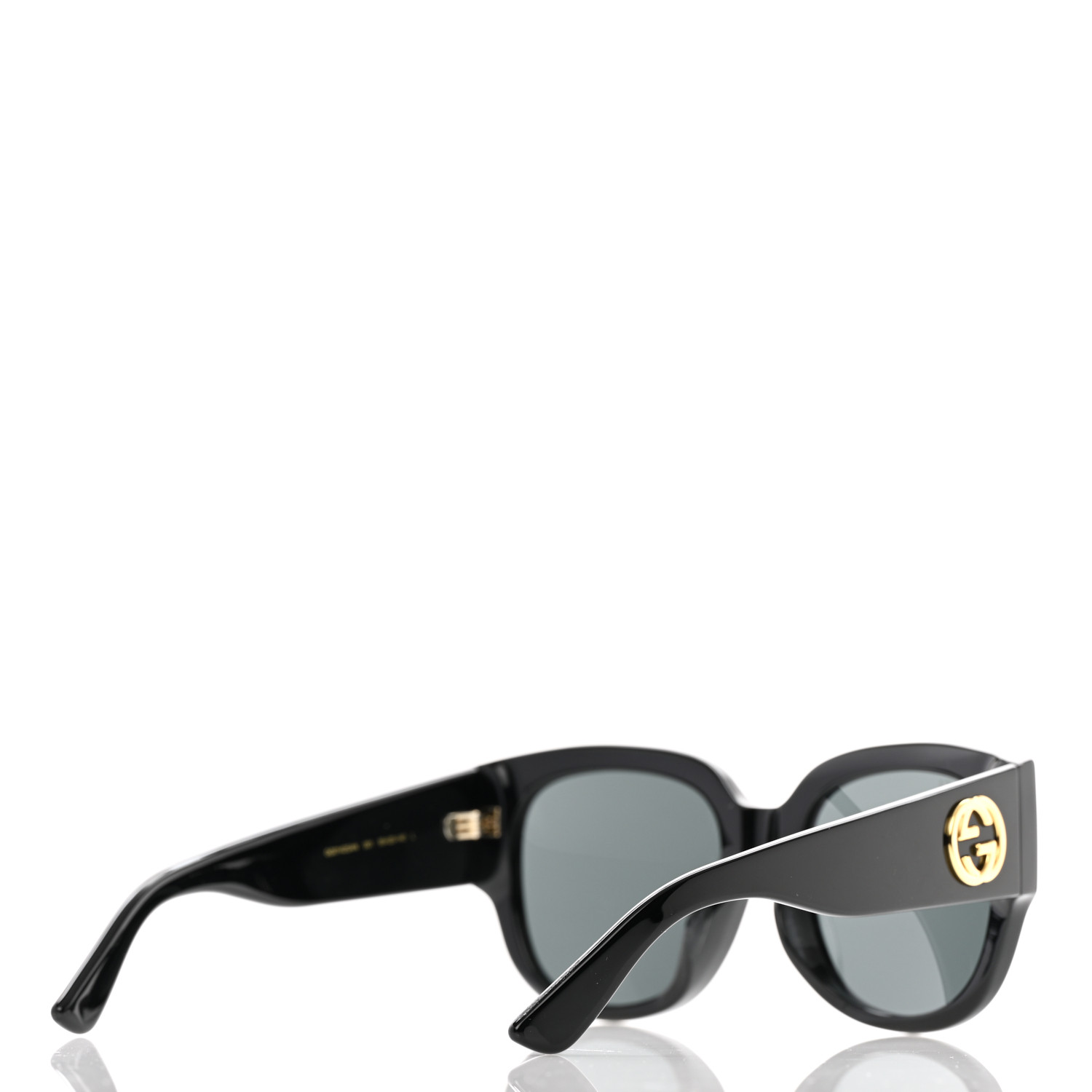 GUCCI Acetate Square Frame Sunglasses GG0142SAN Black