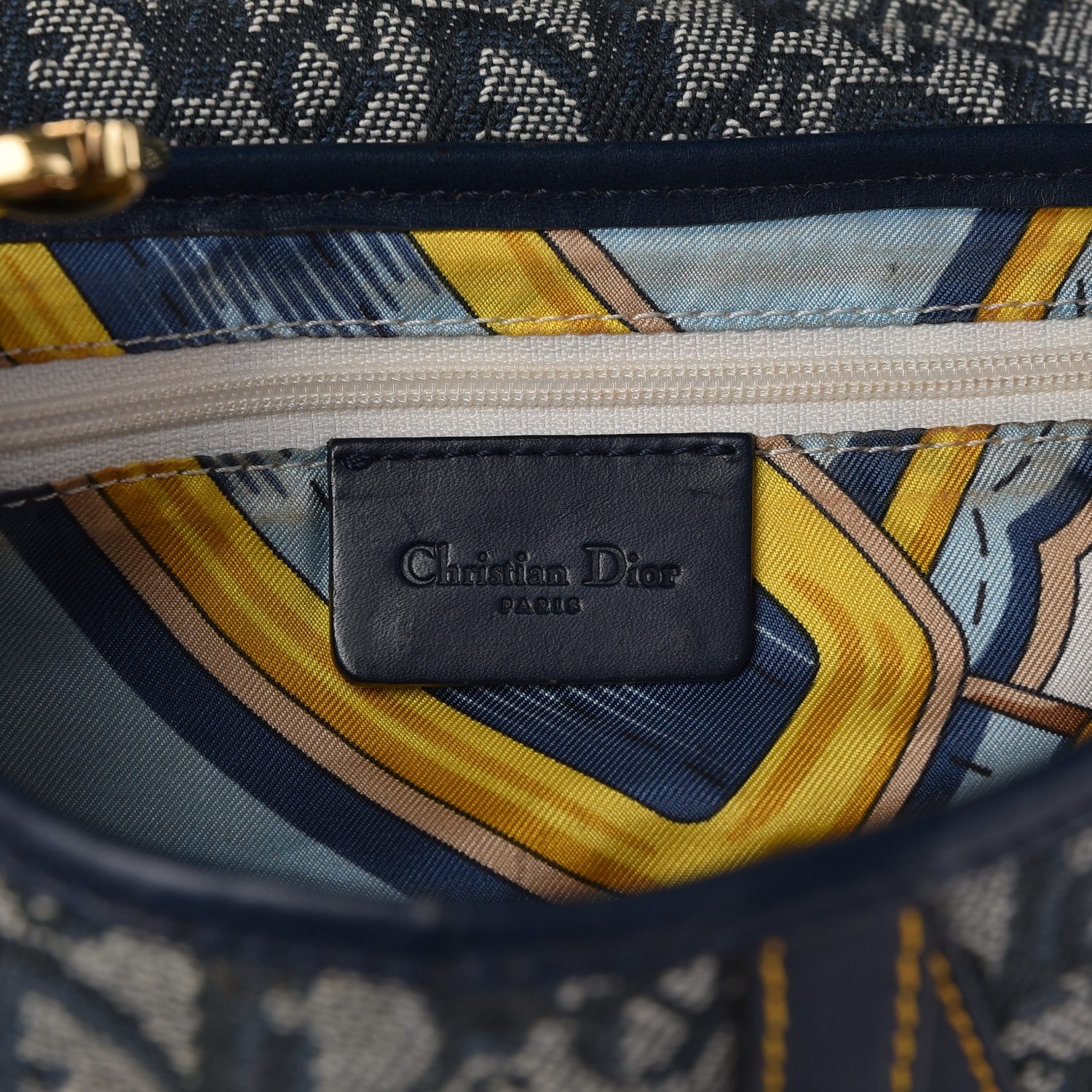 CHRISTIAN DIOR Monogram Saddle Bag Blue 352669 | FASHIONPHILE