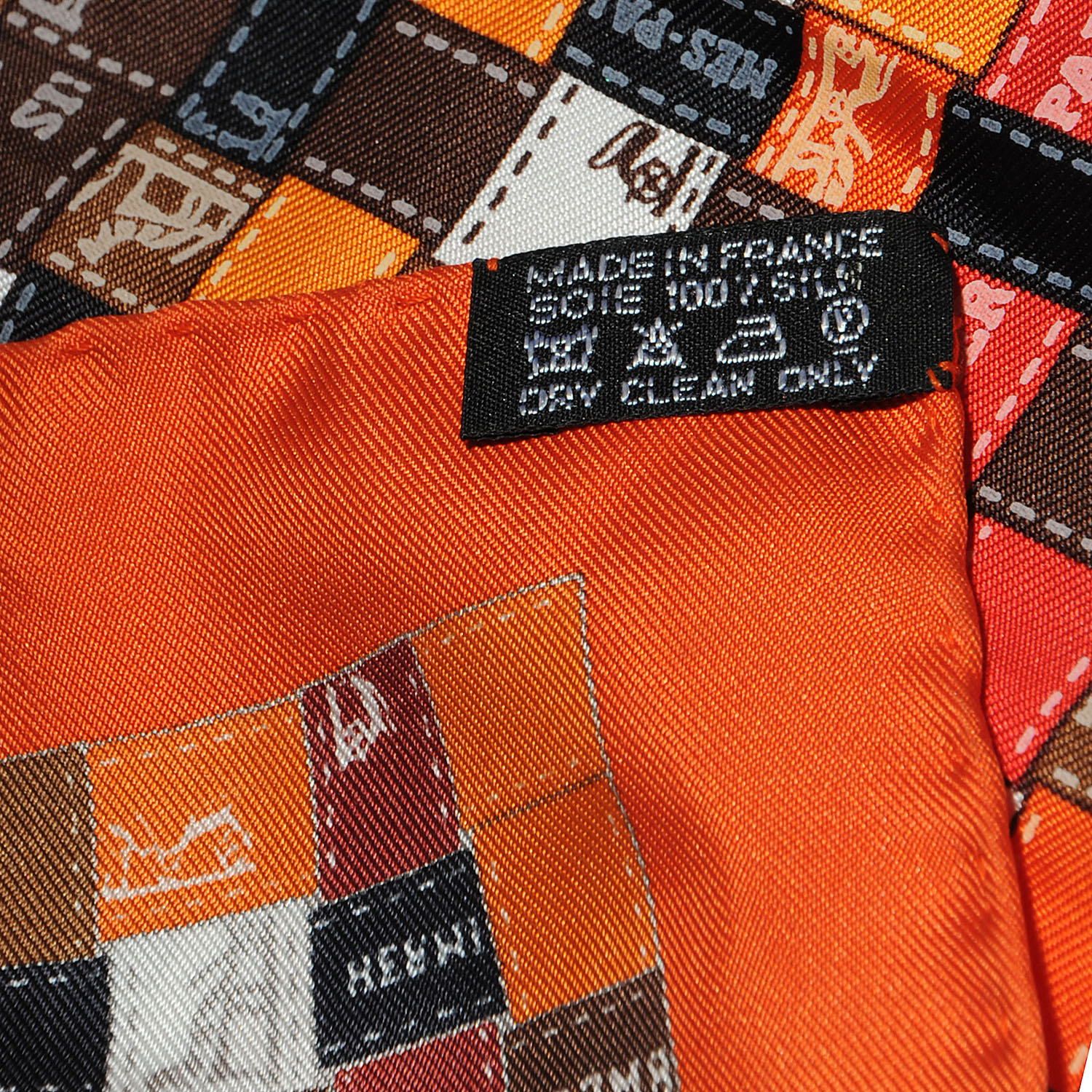 HERMES Silk Bolduc Au Carre Scarf 90 Orange 63977 | FASHIONPHILE