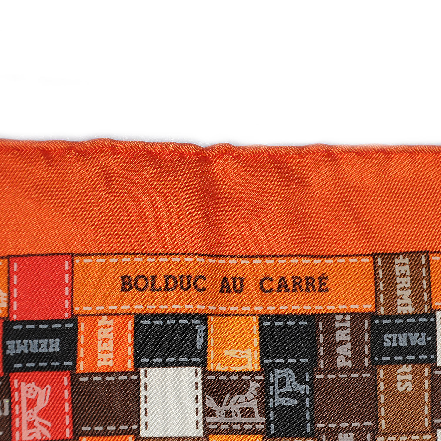 HERMES カレ90 BOLDUC AU CARRE HERMES Silk Bolduc Au Carre Scarf 90 Orange 63977 | FASHIONPHILE