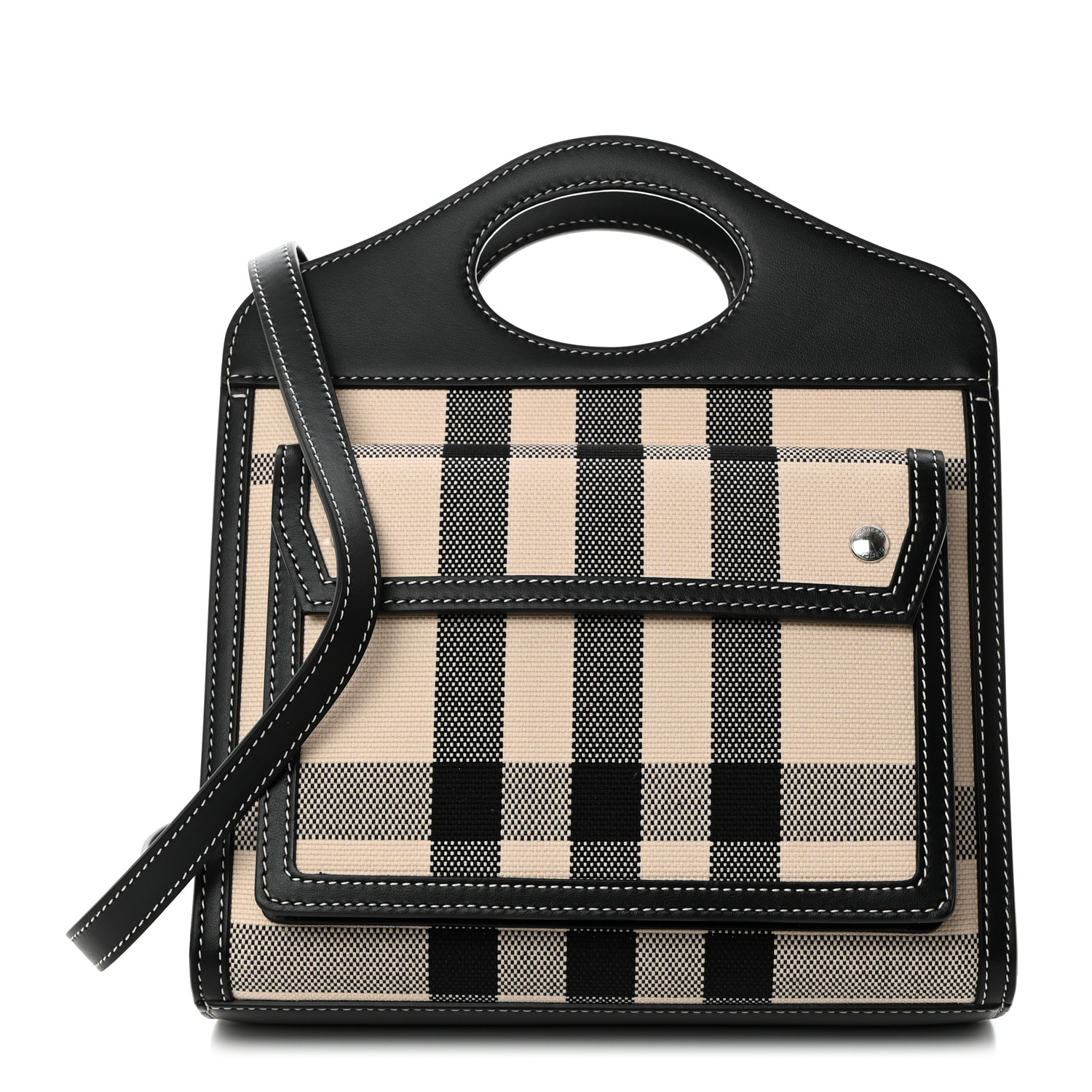 ハンドバッグ Burberry Pocket Min Handbag Ini Coated Canvas Mini Pocket Bag in Natural/malt brown - Women, Canvas