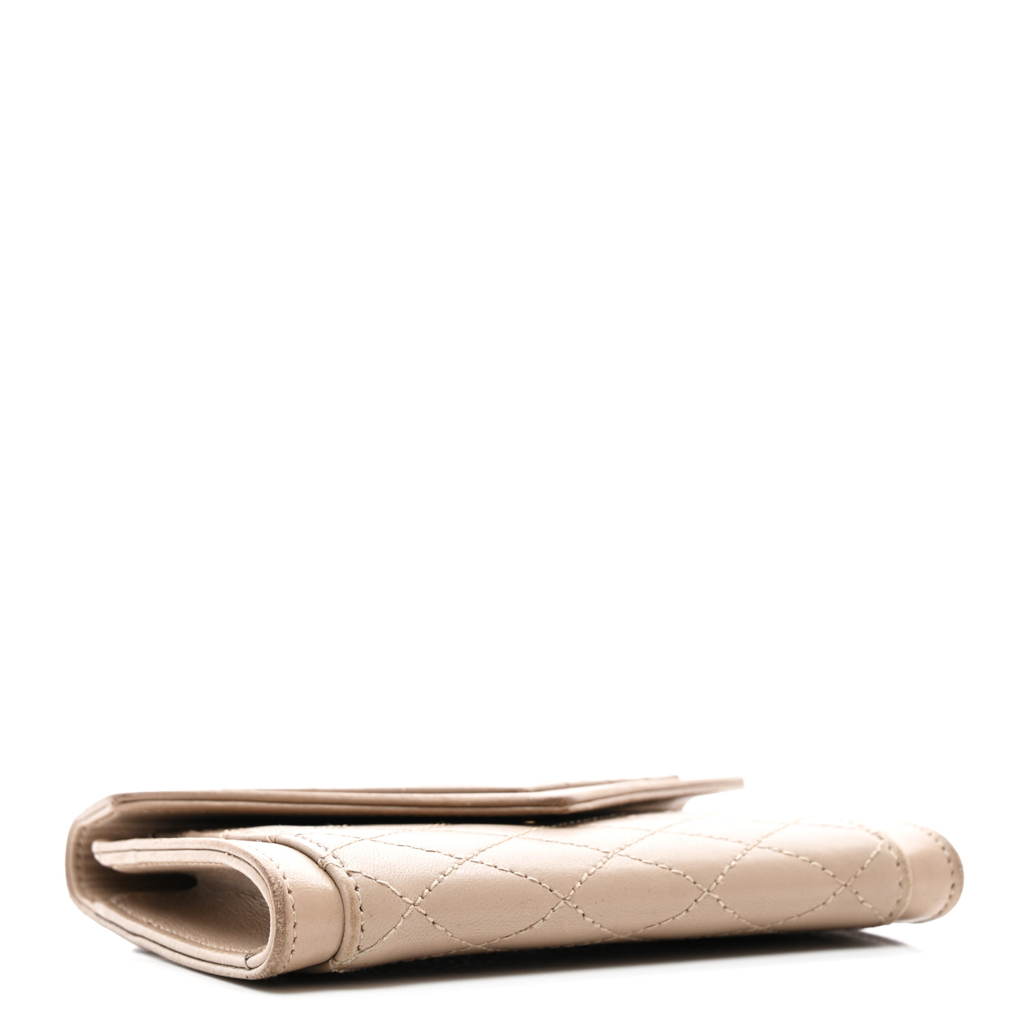 SAINT LAURENT Lambskin Quilted Monogram Gaby Small Envelope
