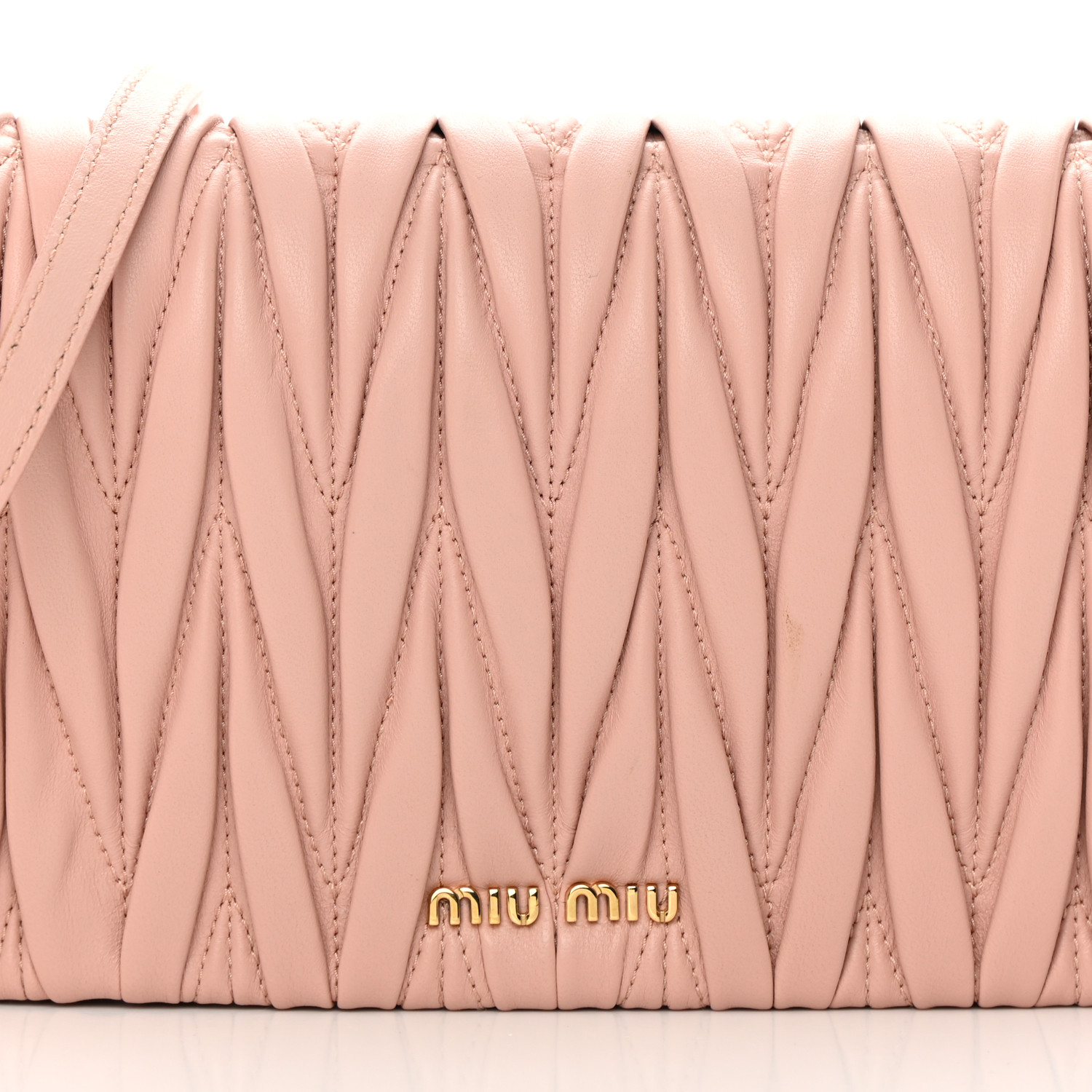 MIU MIU Nappa Matelasse Wallet On Chain Orchidea 1355698