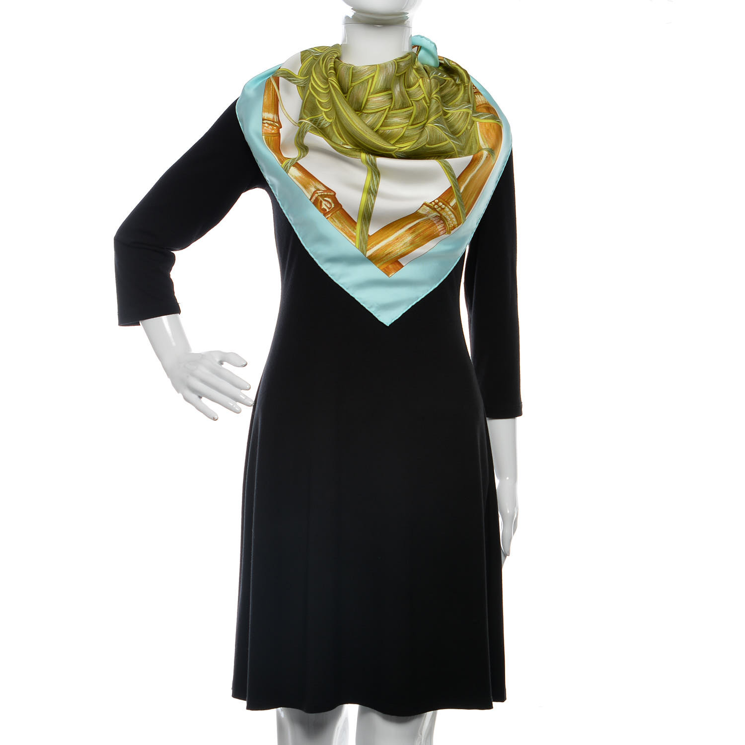 HERMES Silk Jardin Creole Scarf 90 372311 | FASHIONPHILE
