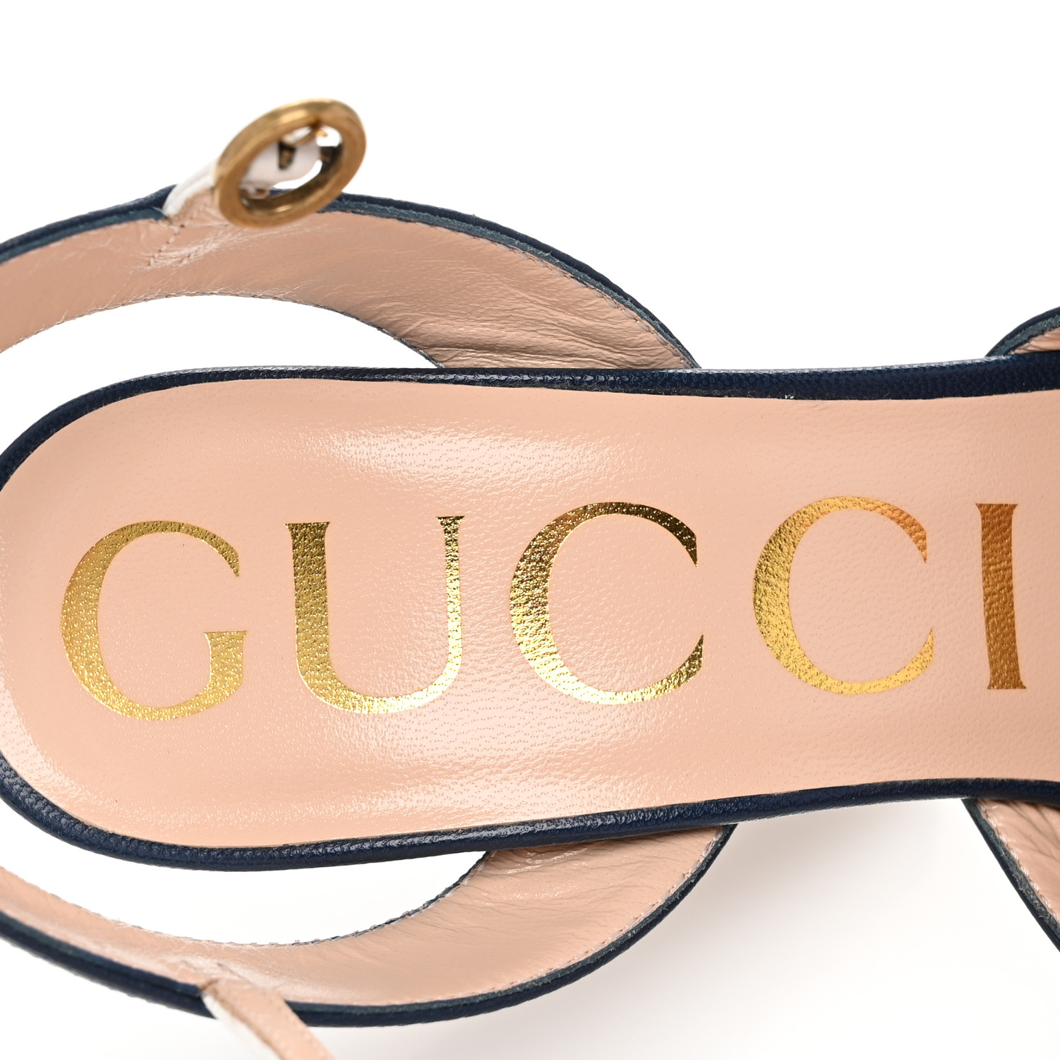 GUCCI Malaga Kid Alison Platform 36 Navy White 1698568