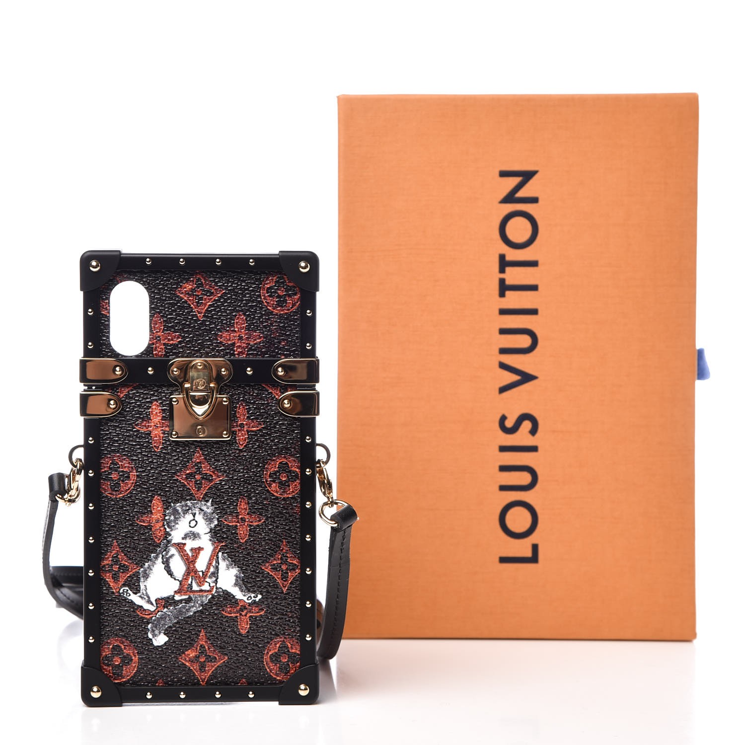 LOUIS VUITTON Catogram Eye-Trunk iPhone X/XS Case Marron