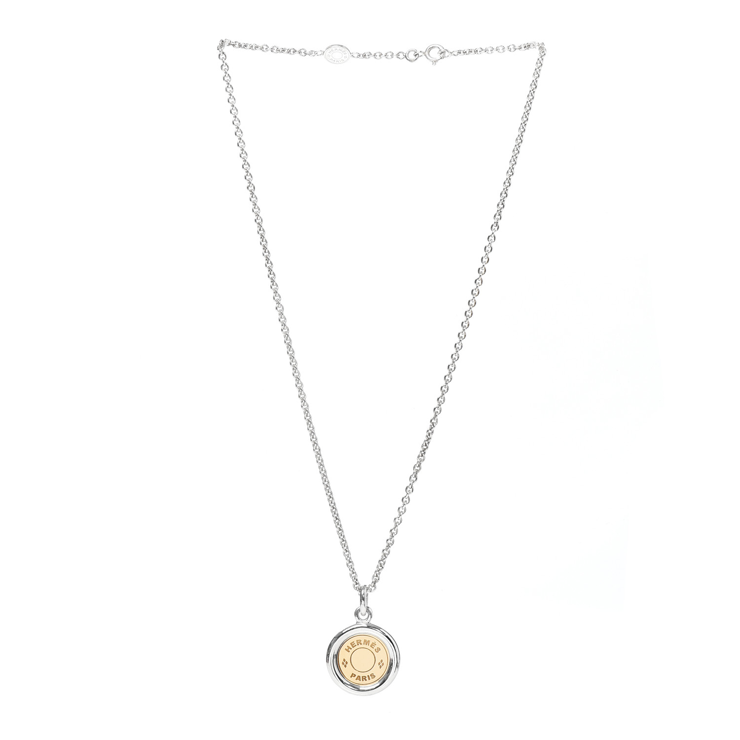 アクセサリー HERMES Sellier Gold Necklace vintage Vintage HERMES Sellier Gold Necklace - Necklaces